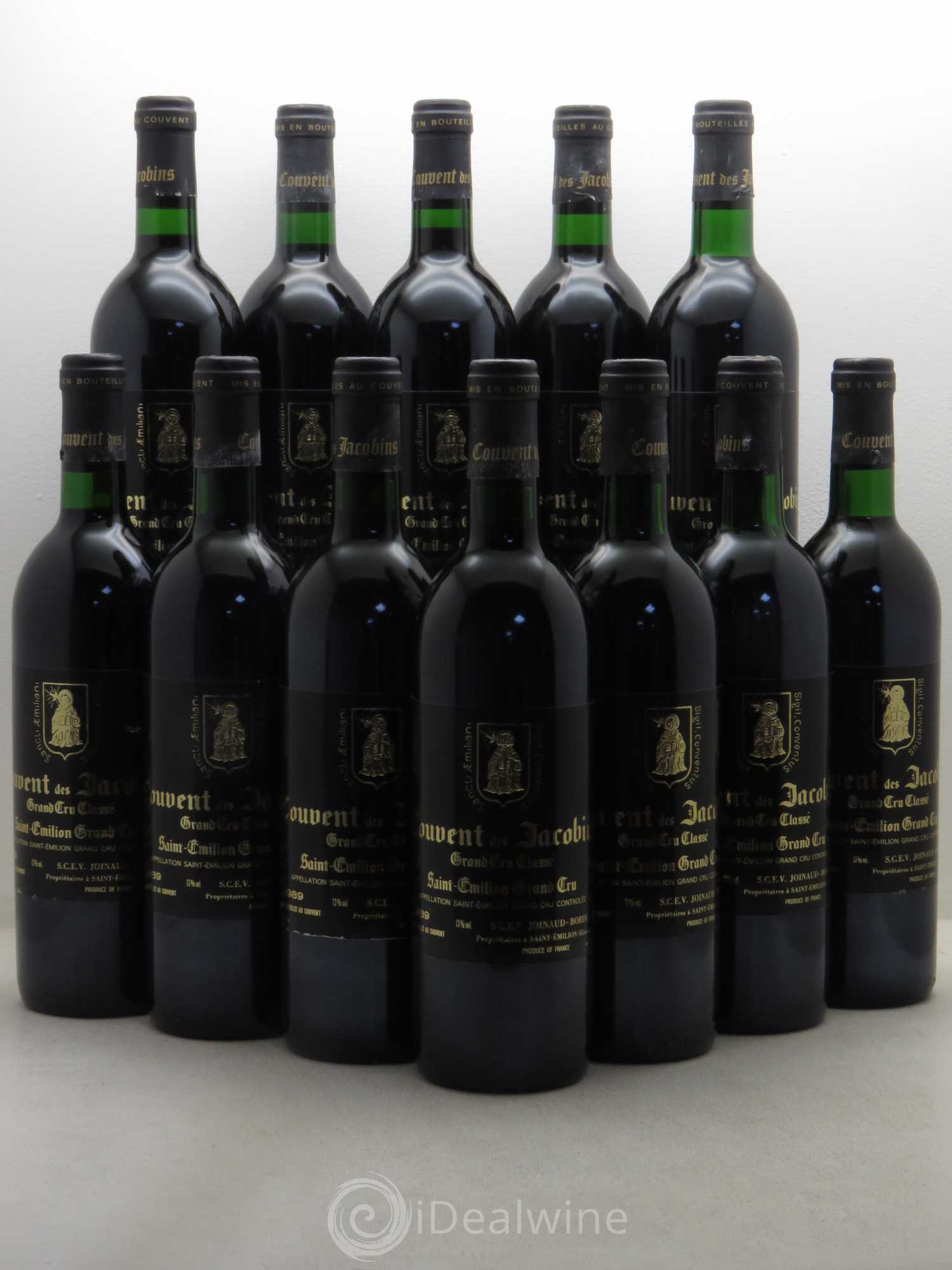 Château Couvent des Jacobins Grand Cru Classé 1989 - Lot de 12 bouteilles - 0