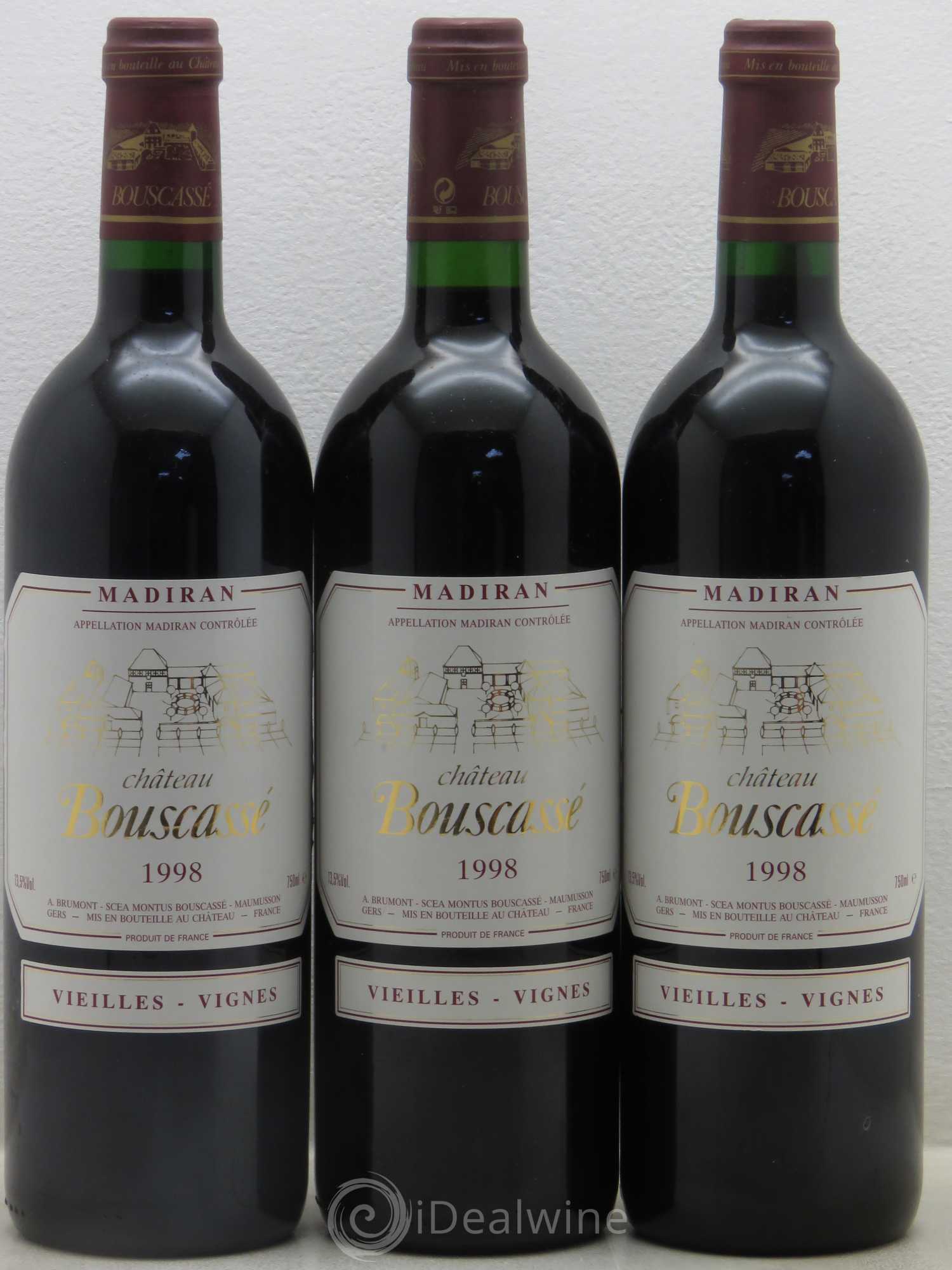 Madiran Vieilles Vignes Château Bouscassé - Alain Brumont 1998 - Lot de 6 bouteilles - 2