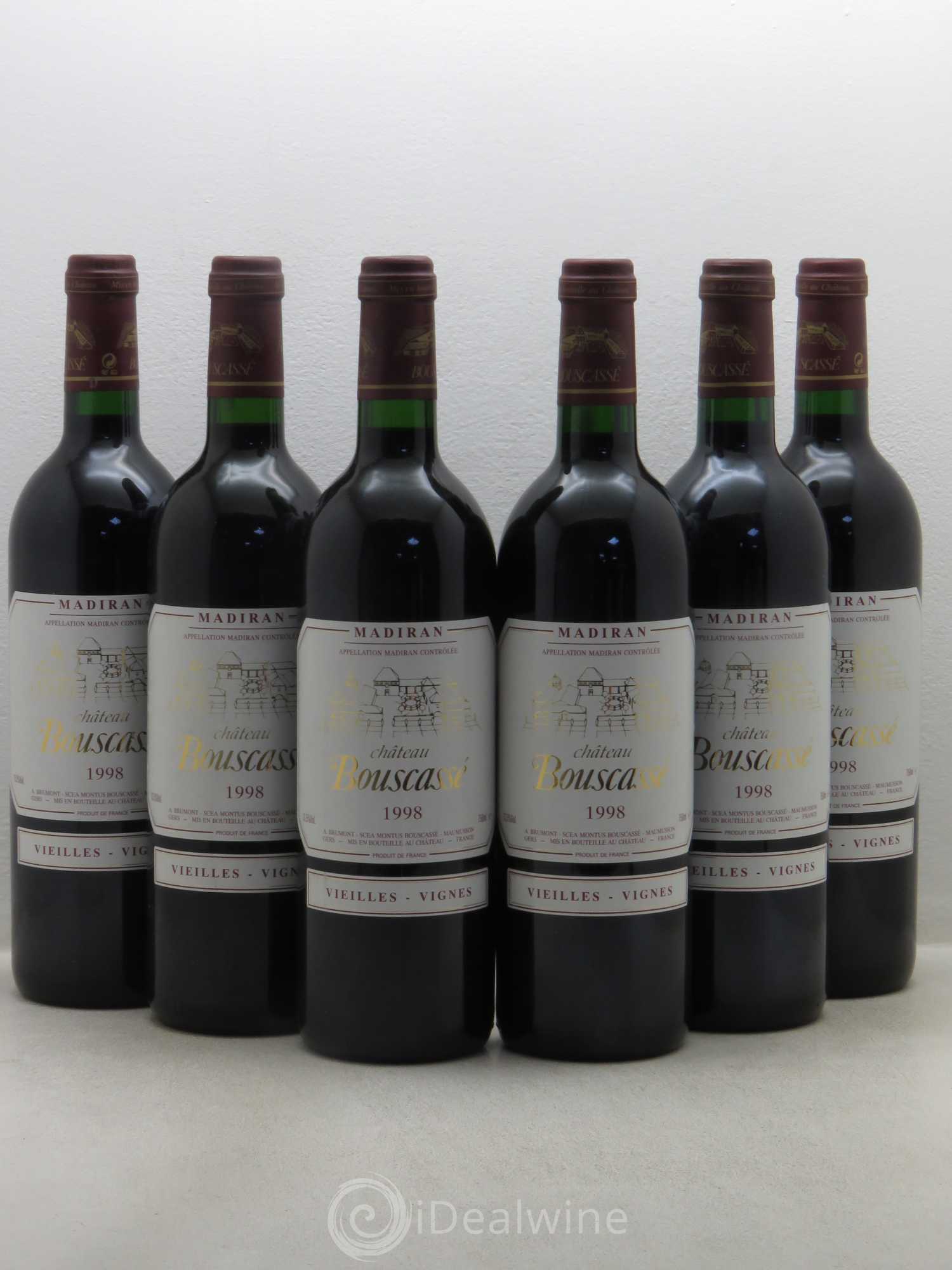 Madiran Vieilles Vignes Château Bouscassé - Alain Brumont 1998 - Lot de 6 bouteilles - 0