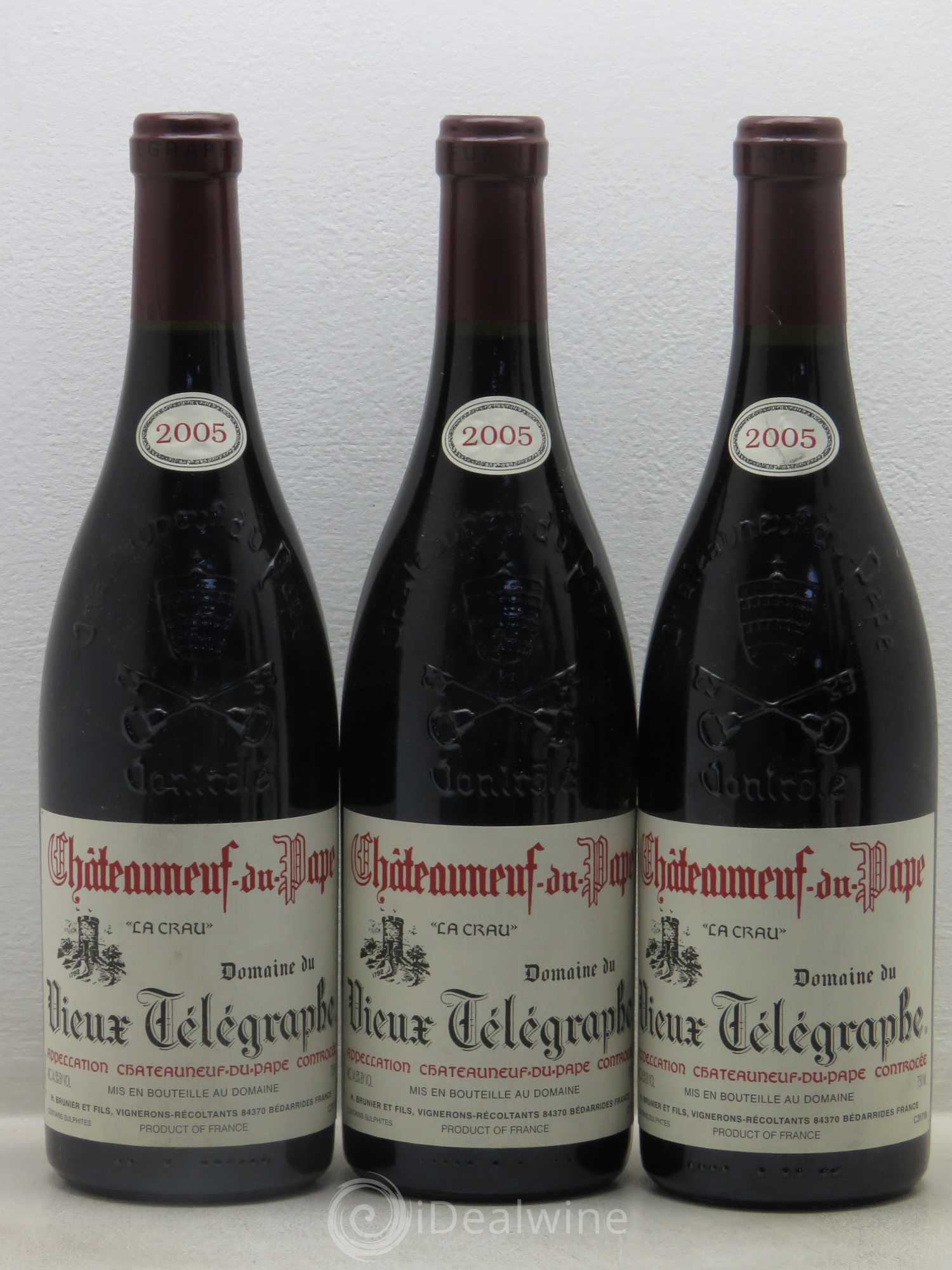 Châteauneuf-du-Pape Vieux Télégraphe (Domaine du) Vignobles Brunier 2005 - Lot de 6 bouteilles - 1