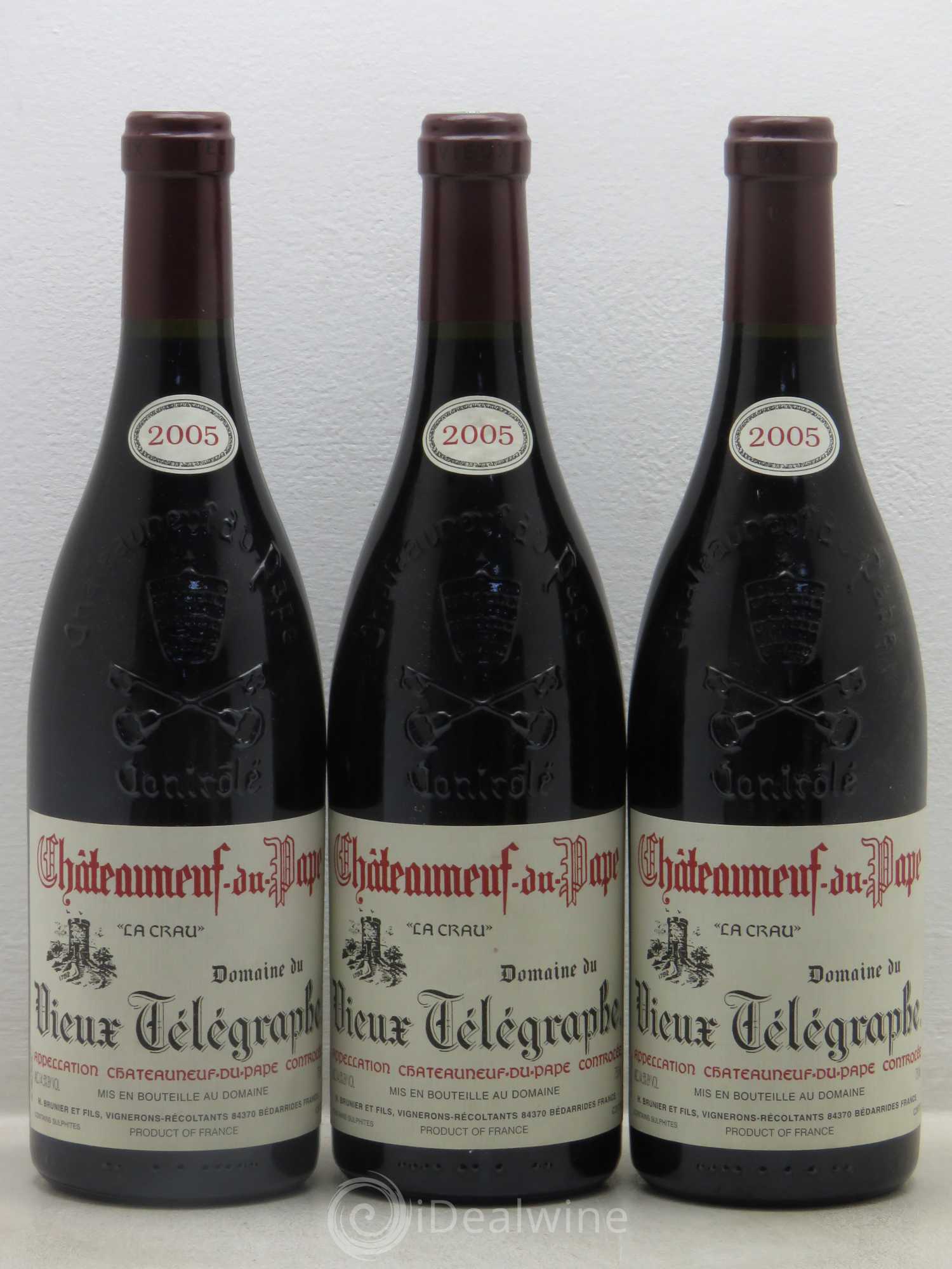 Châteauneuf-du-Pape Vieux Télégraphe (Domaine du) Vignobles Brunier 2005 - Lot de 6 bouteilles - 2
