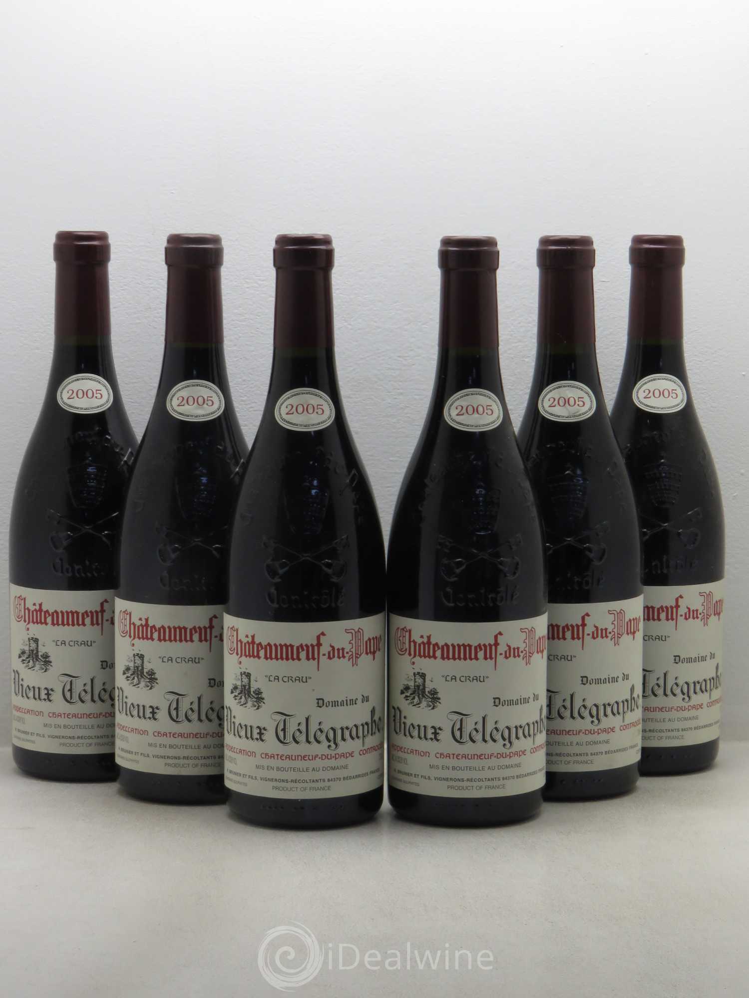 Châteauneuf-du-Pape Vieux Télégraphe (Domaine du) Vignobles Brunier 2005 - Lot de 6 bouteilles - 0