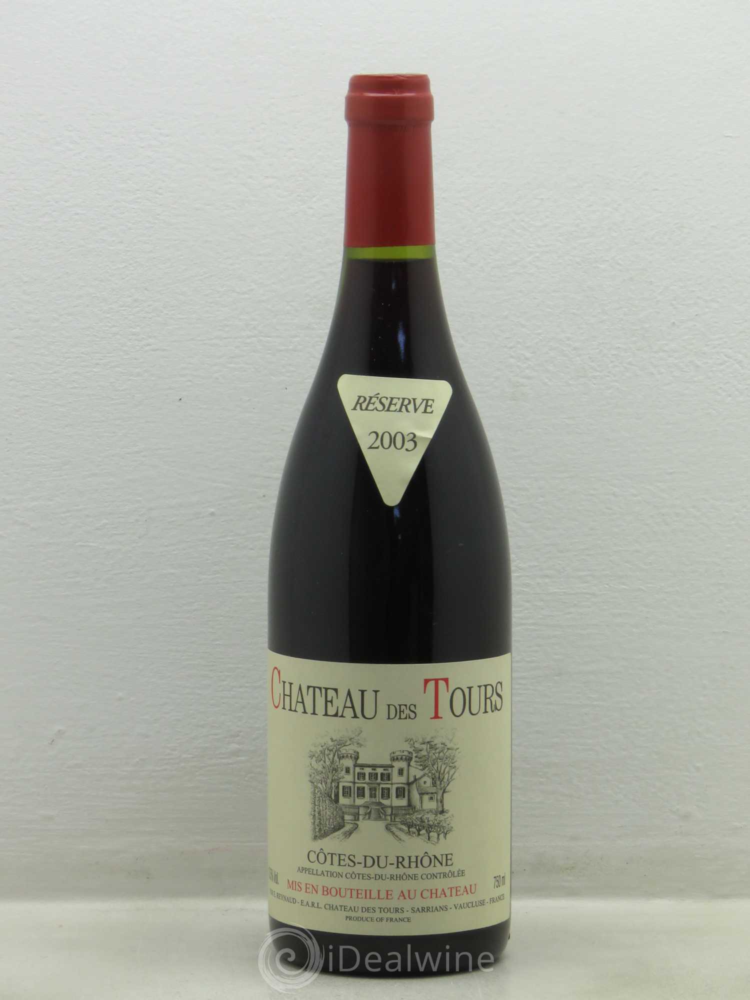 Côtes-du-Rhône Château des Tours Emmanuel Reynaud 2003 - Lot de 1 bouteille - 0