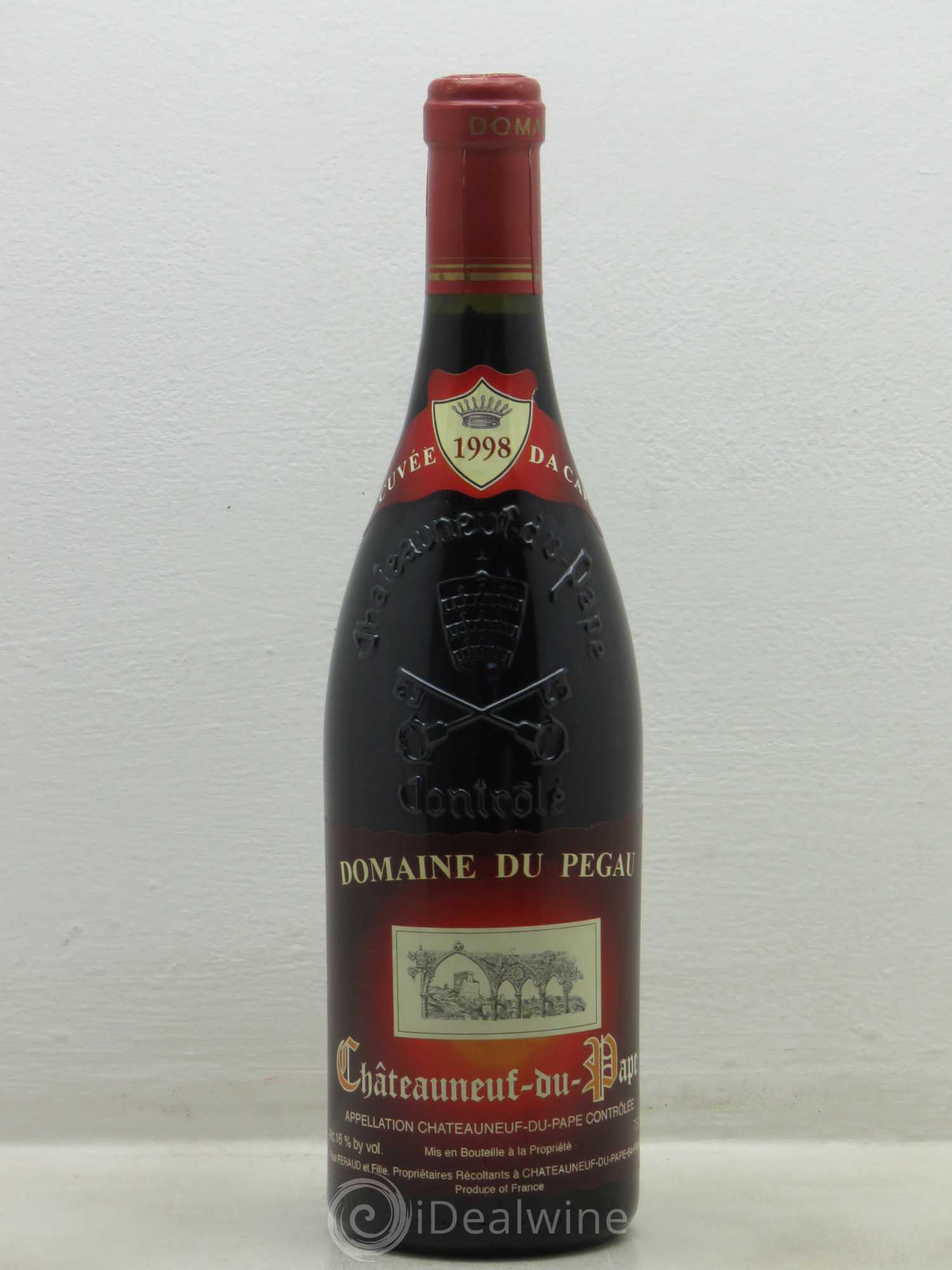 Châteauneuf-du-Pape Domaine du Pégau Cuvée Da Capo Paul et Laurence Féraud 1998 - Lot de 1 bouteille - 0