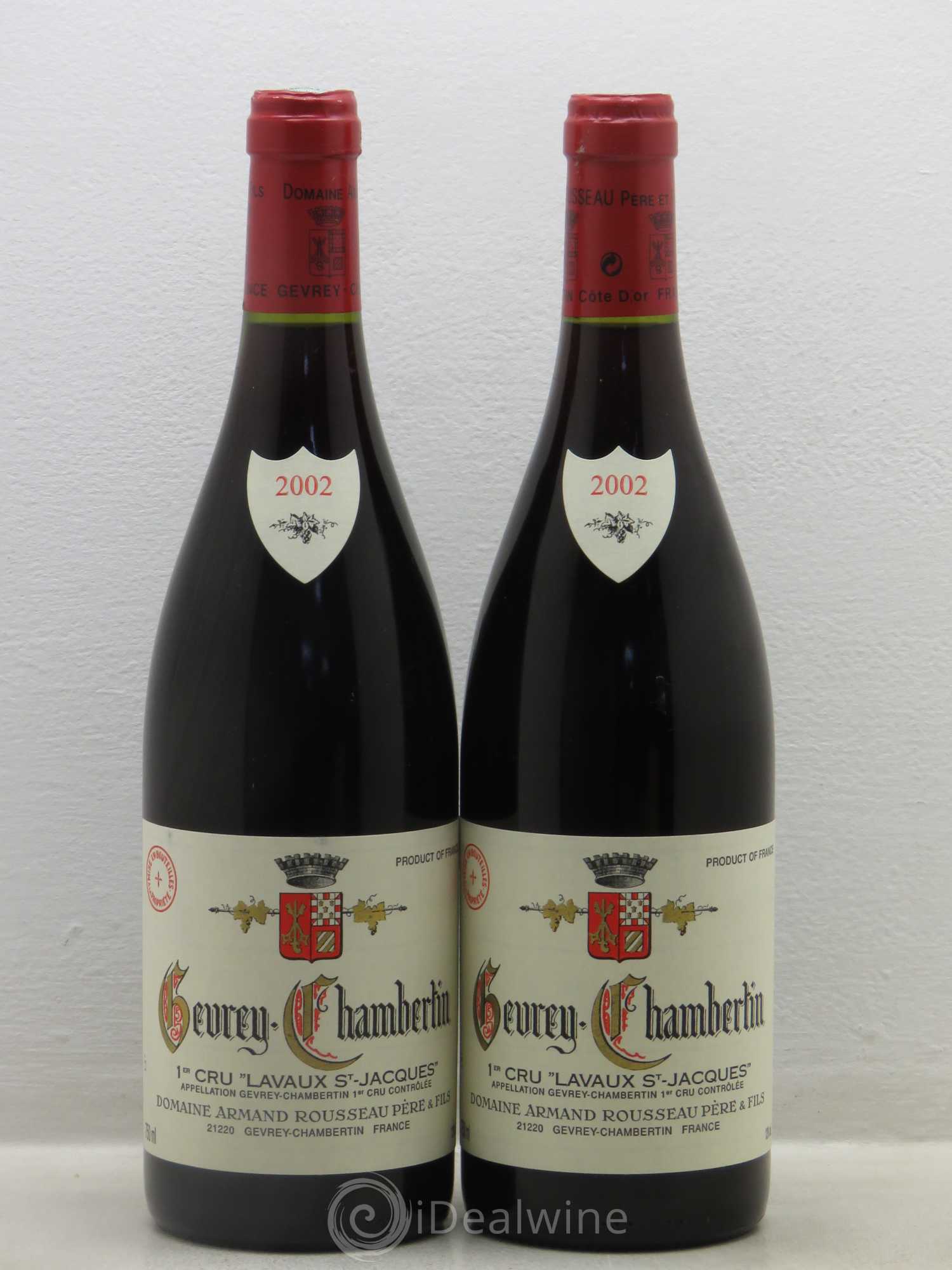 Gevrey-Chambertin 1er Cru Lavaux Saint Jacques Armand Rousseau (Domaine) 2002 - Lot de 2 bouteilles - 0
