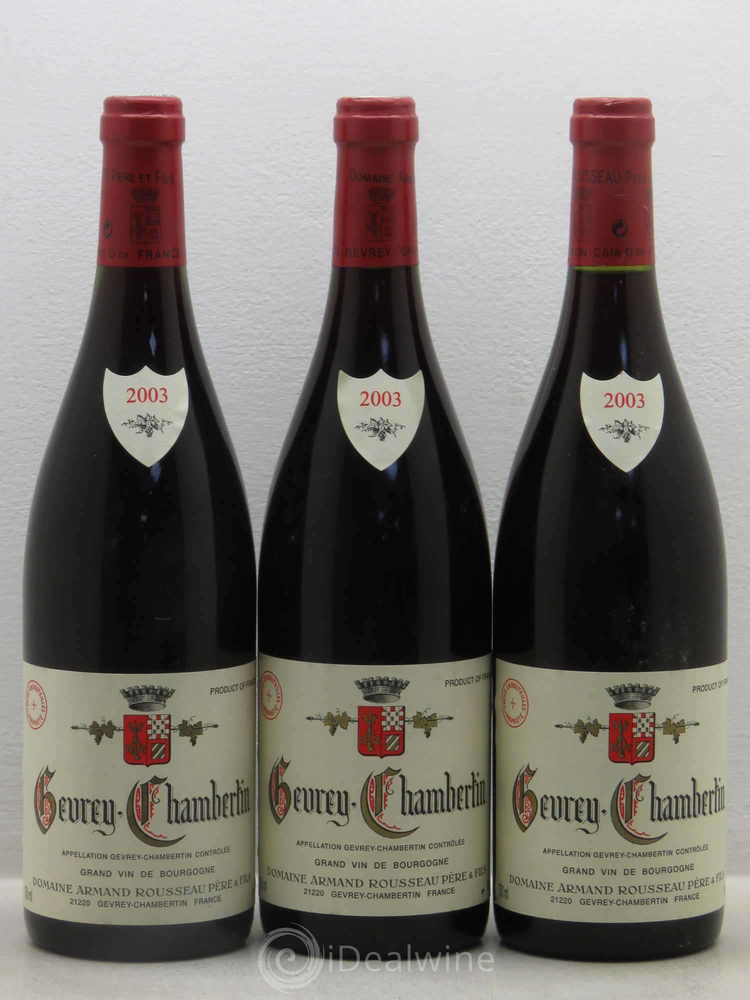 Gevrey-Chambertin Armand Rousseau (Domaine) 2003 - Lot de 3 bouteilles - 0