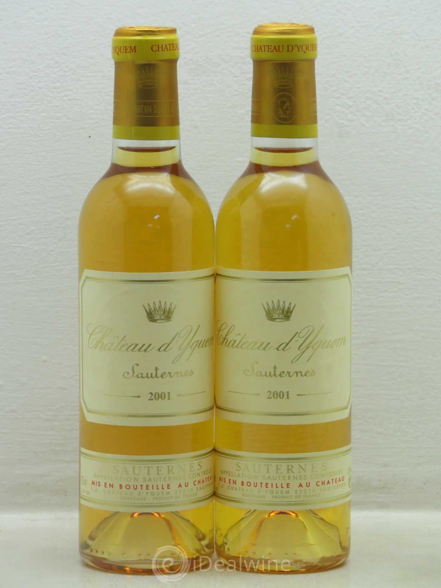Château d' Yquem 1er Cru Classé Supérieur 2001 - Posten von 2 Demi-Flaschen - 0