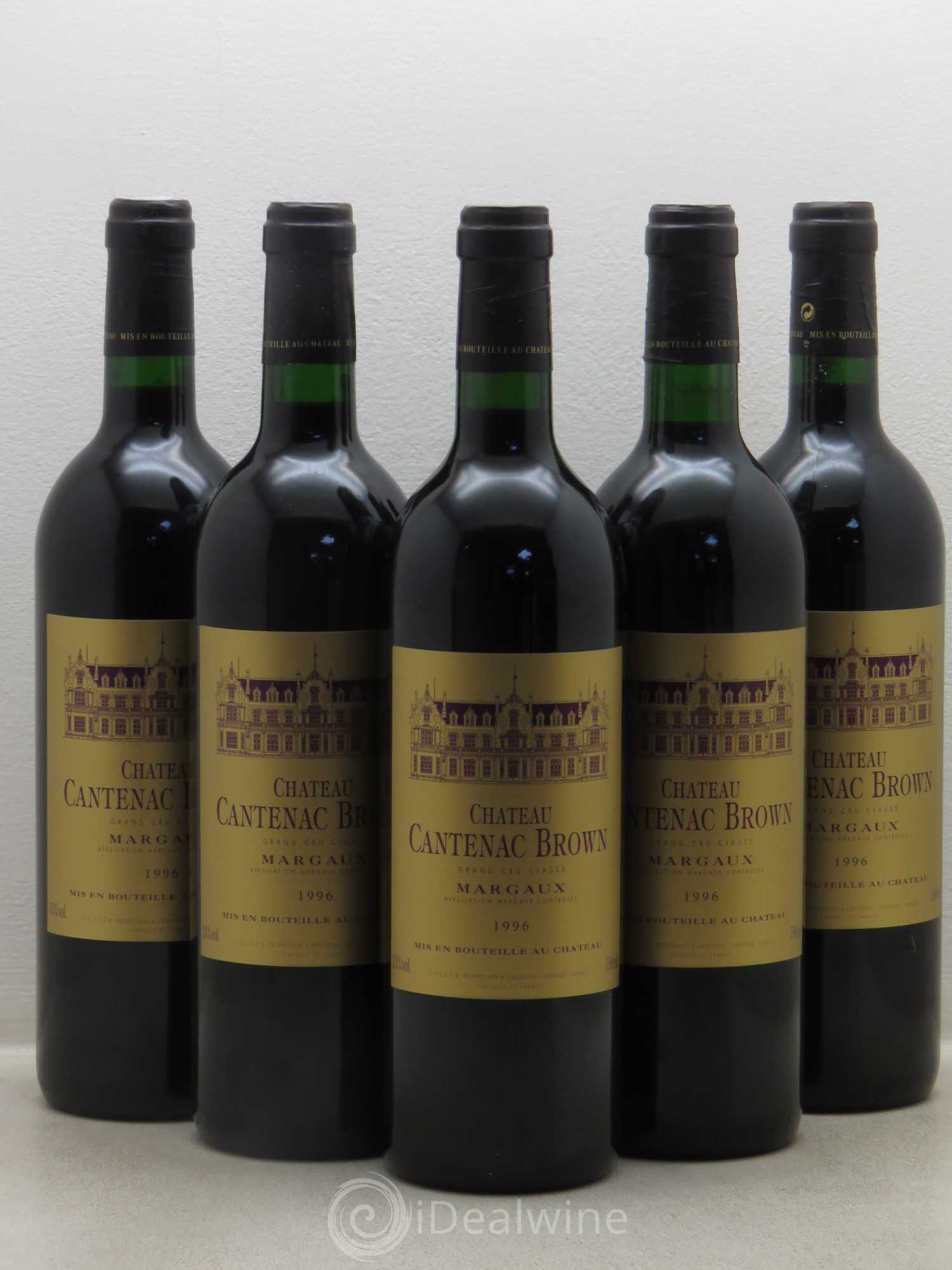Château Cantenac Brown 3ème Grand Cru Classé 1996 - Lot de 5 bouteilles - 0