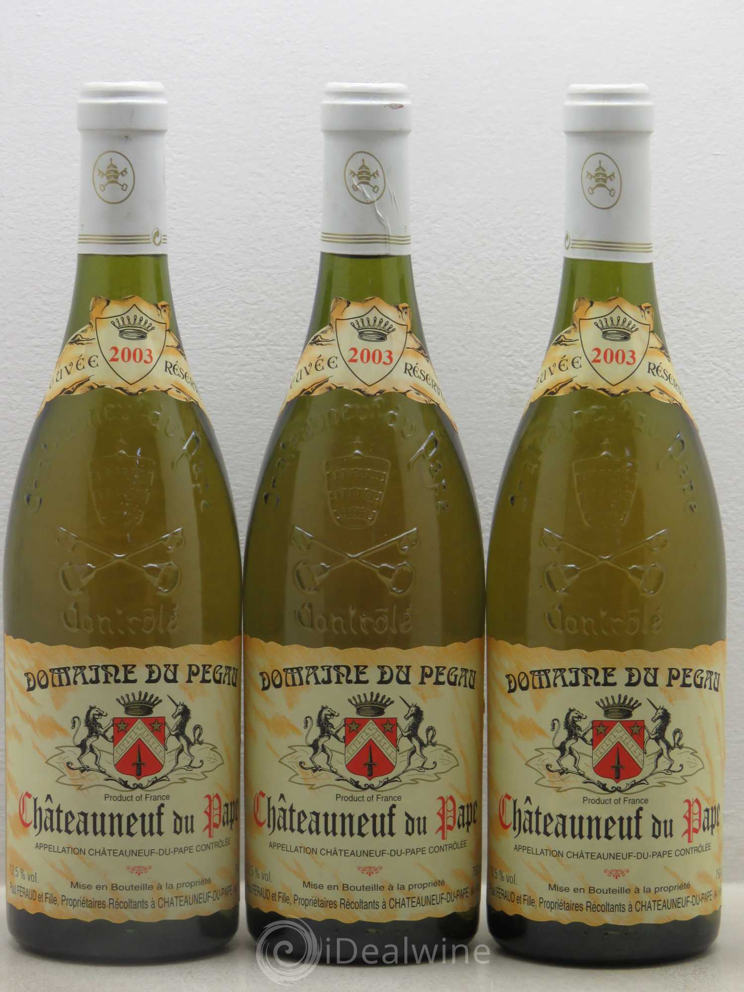 Châteauneuf-du-Pape Domaine du Pegaü Cuvée Réservée Paul et Laurence Féraud 2003 - Posten von 3 Flaschen - 0