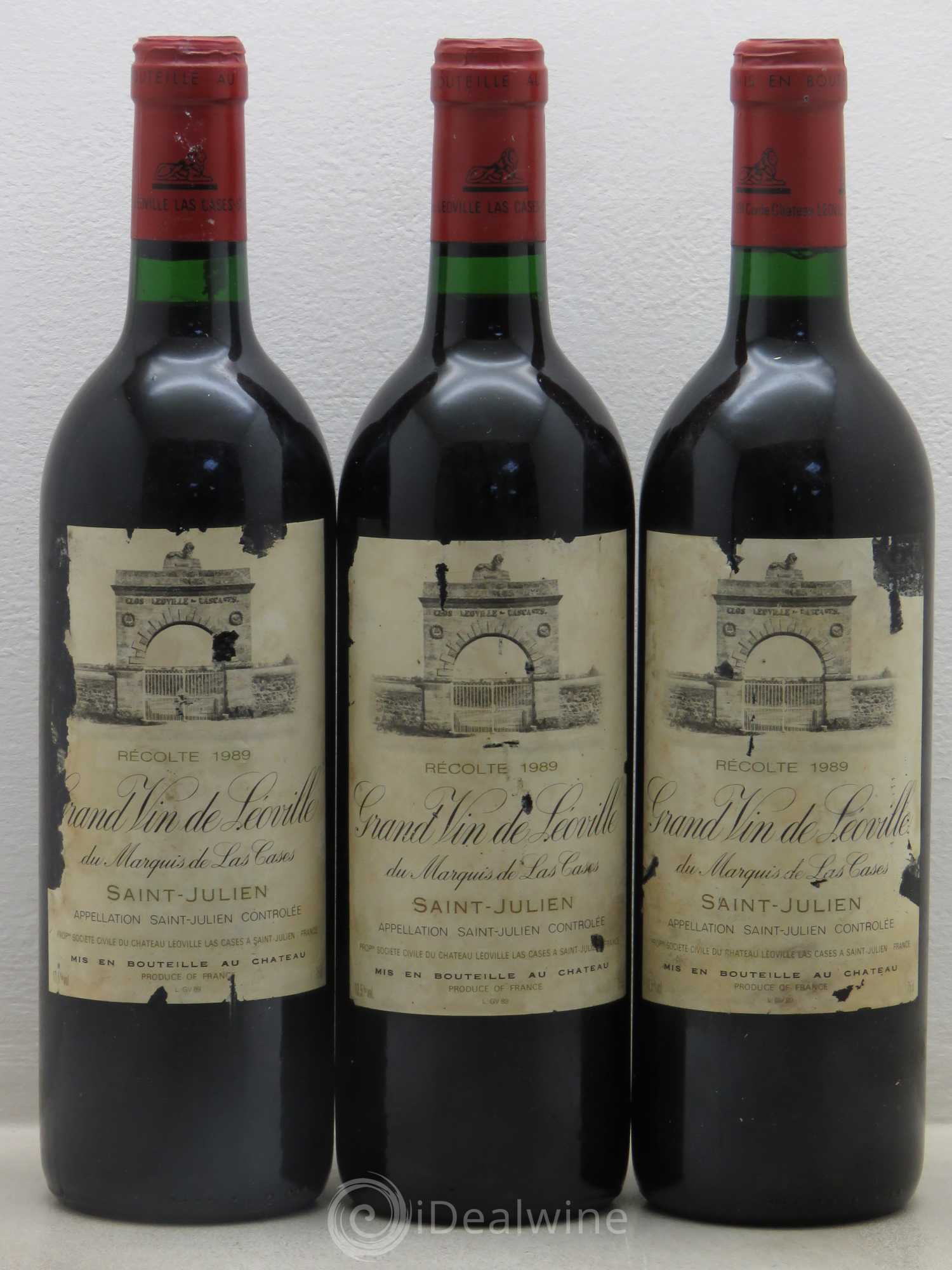 Château Léoville Las Cases 2ème Grand Cru Classé 1989 - Lot de 3 bouteilles - 0