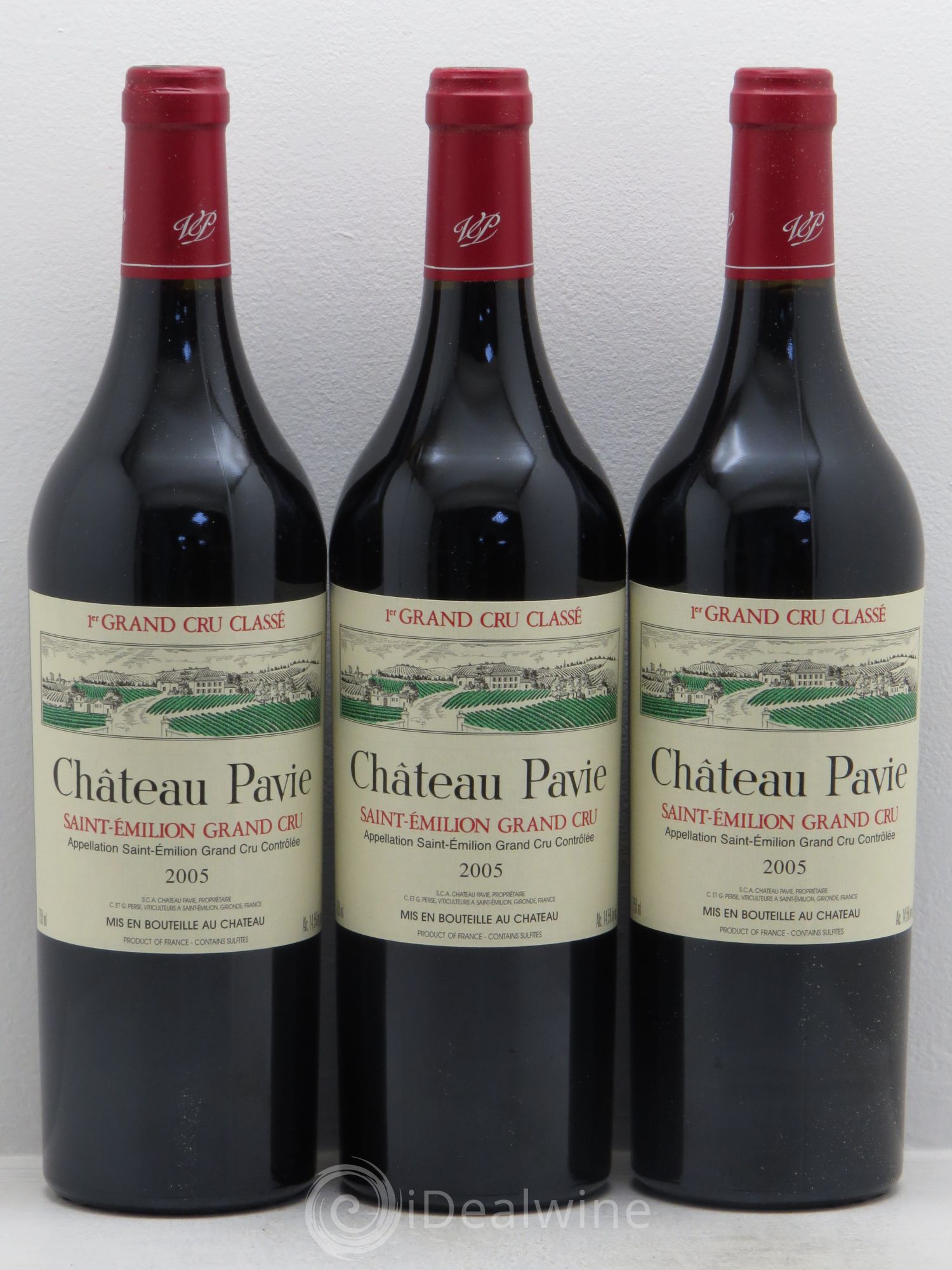 Château Pavie 1er Grand Cru Classé A 2005 - Lot de 3 bouteilles - 0