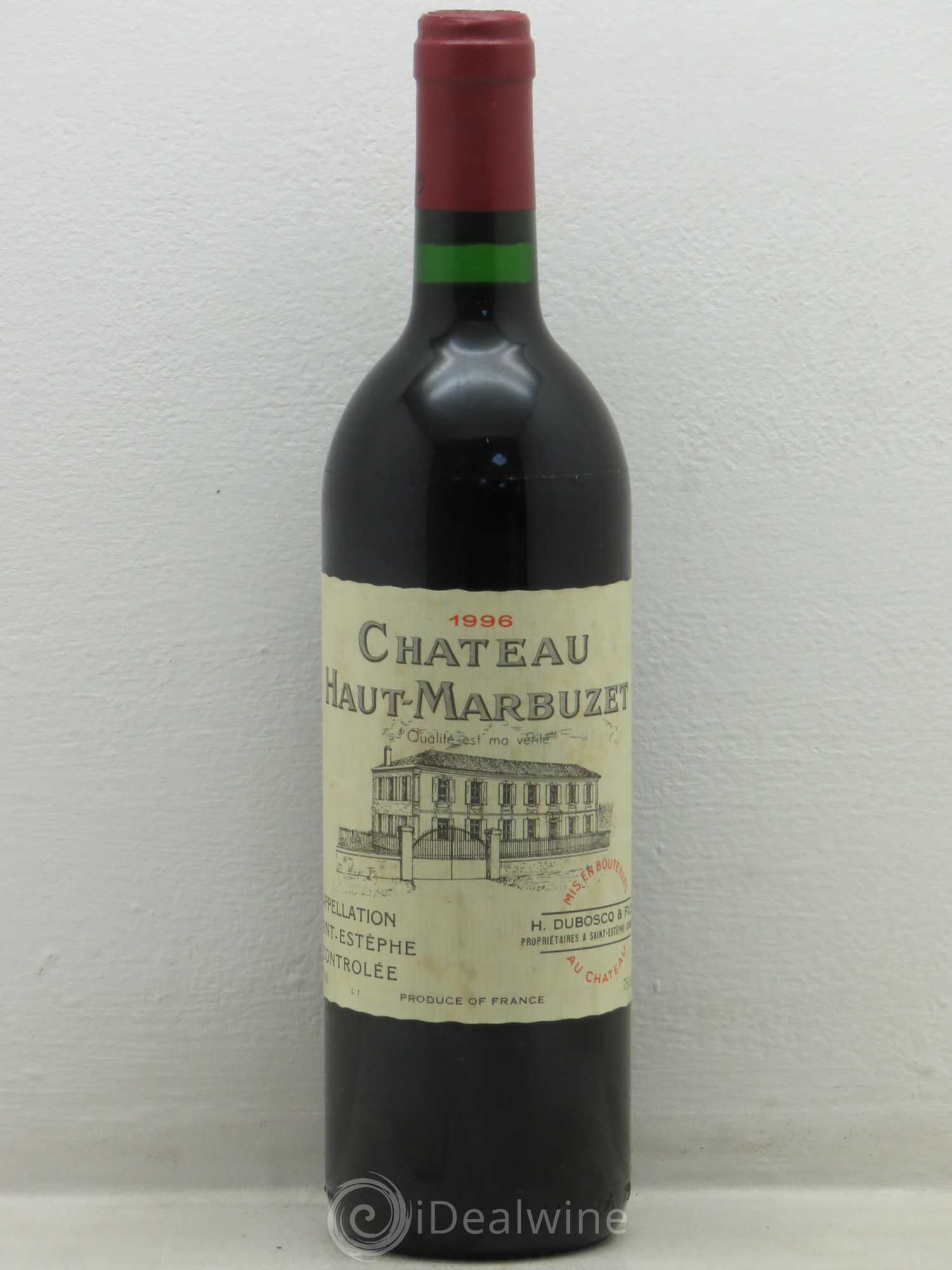 Château Haut Marbuzet 1996 - Lot de 1 bouteille - 0