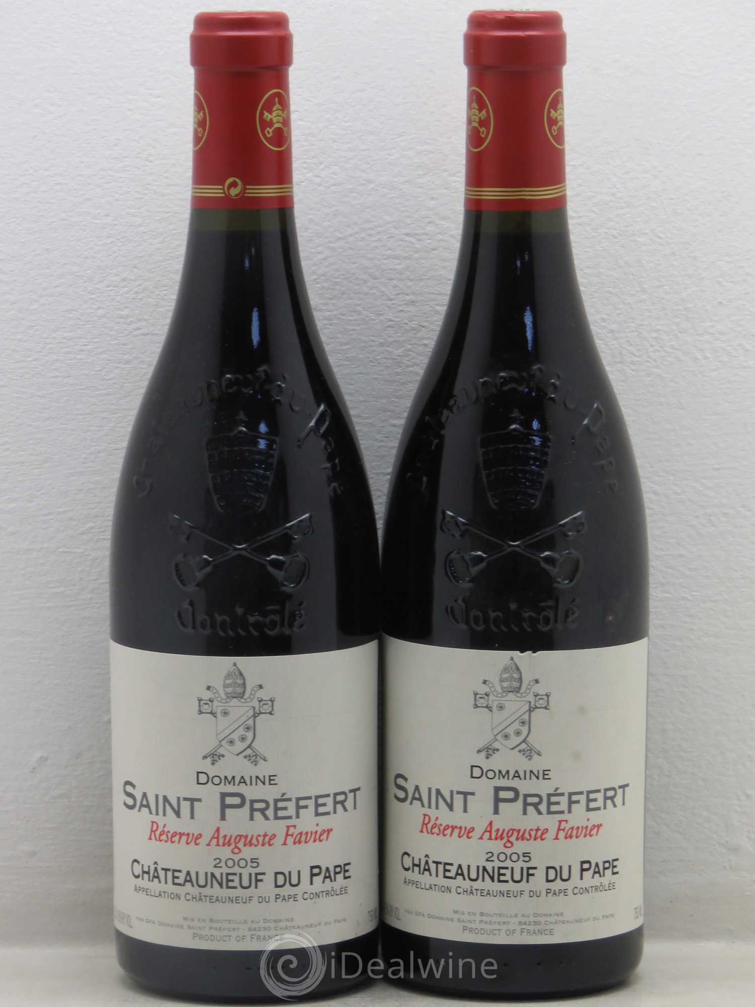 Châteauneuf-du-Pape Réserve Auguste Favier Domaine Saint-Préfert 2005 - Lot de 2 bouteilles - 0