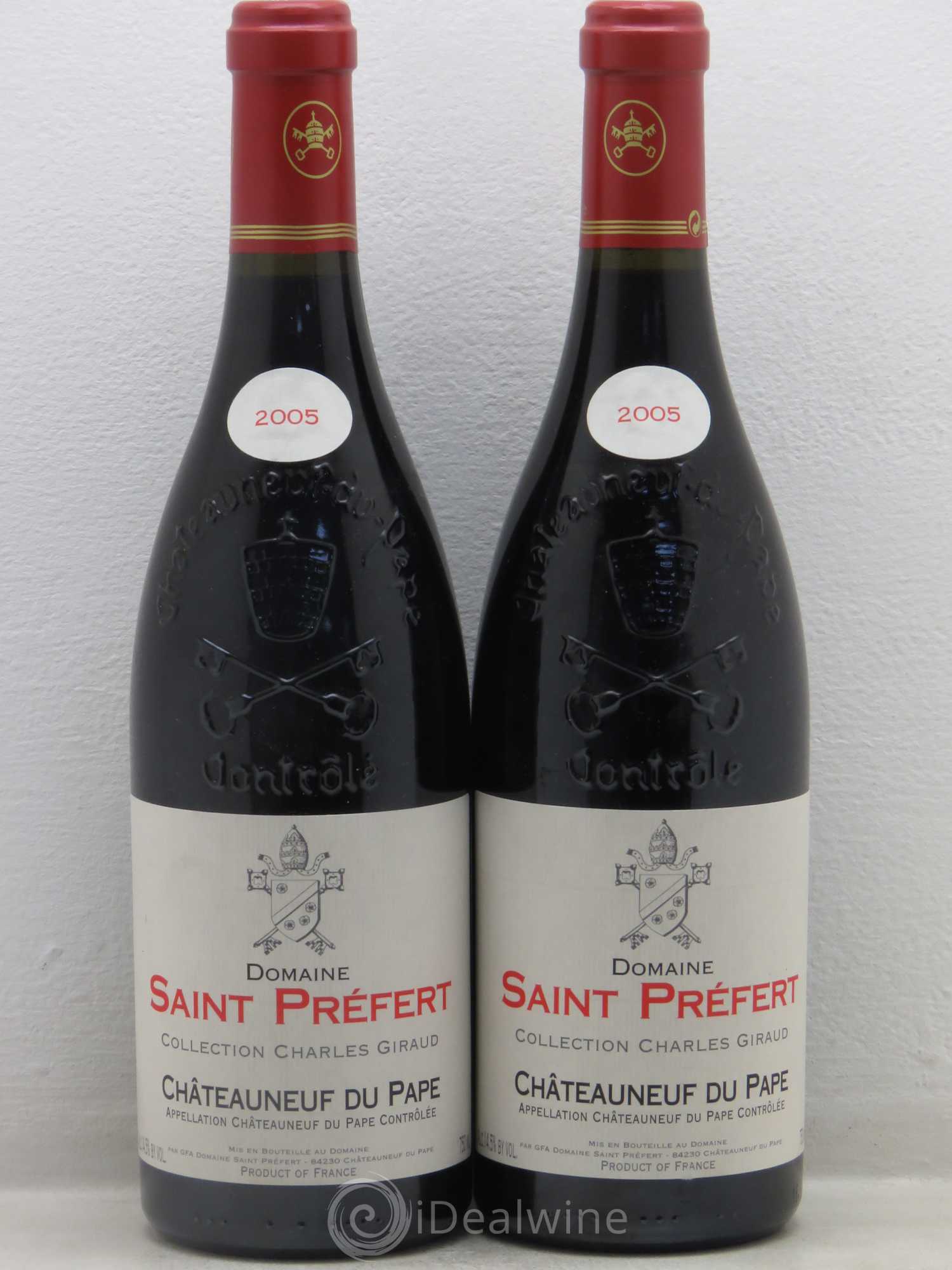 Châteauneuf-du-Pape Collection Charles Giraud Domaine Saint-Préfert 2005 - Lot de 2 bouteilles - 0