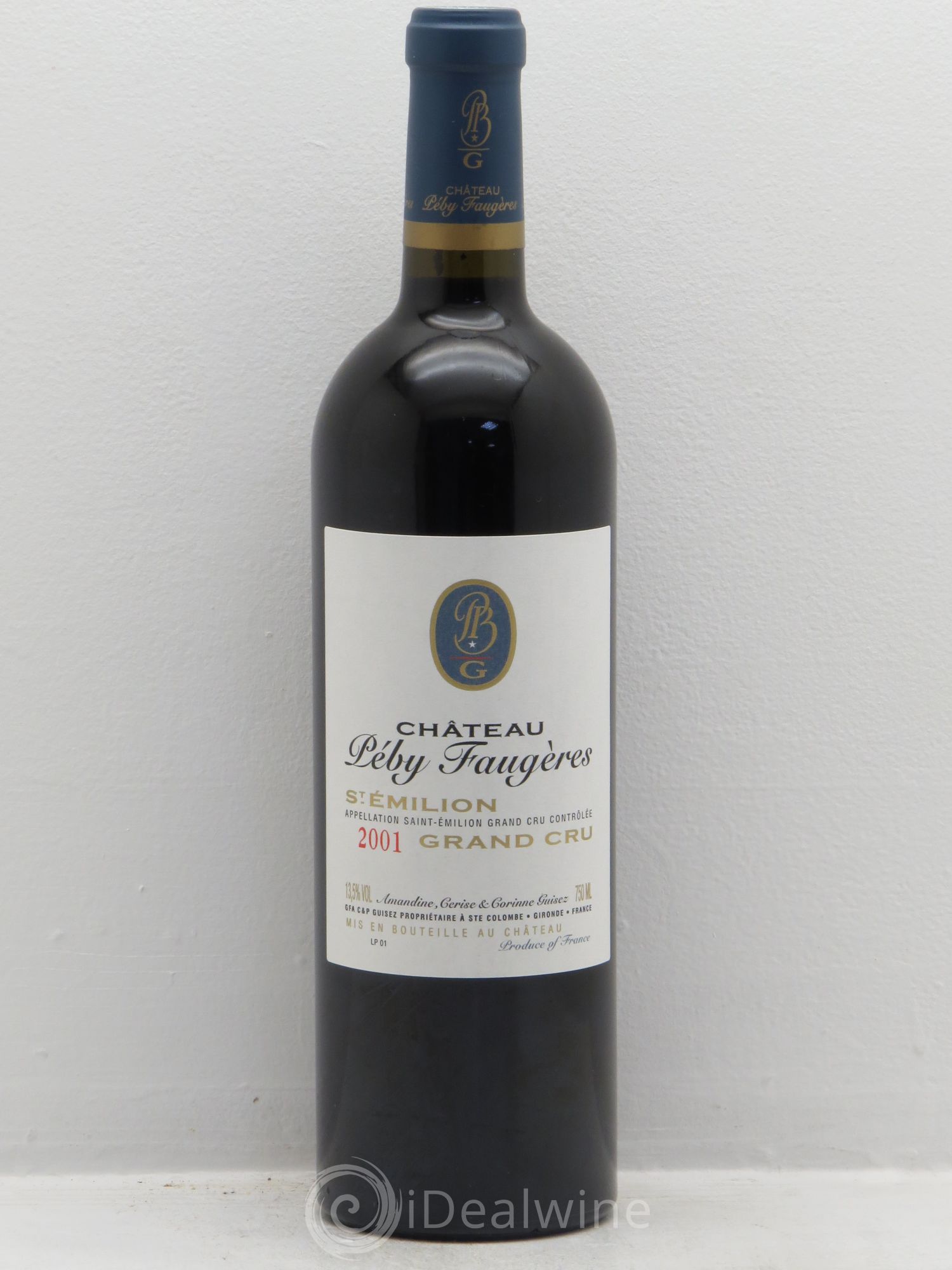 Château Péby Faugères Grand Cru Classé 2001 - Lot de 12 bouteilles - 0