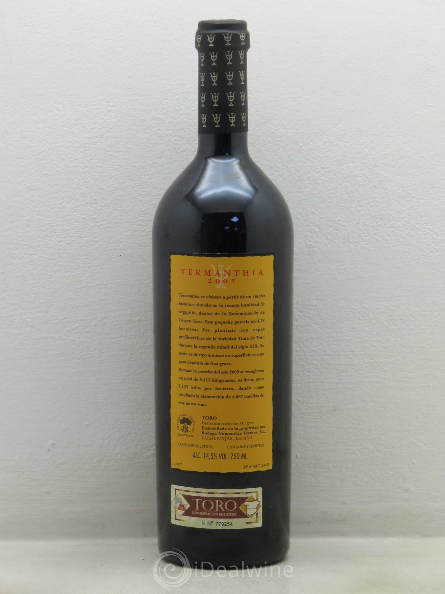 Toro DO Bodega Numanthia Termanthia 2005 - Lot de 1 bouteille - 1