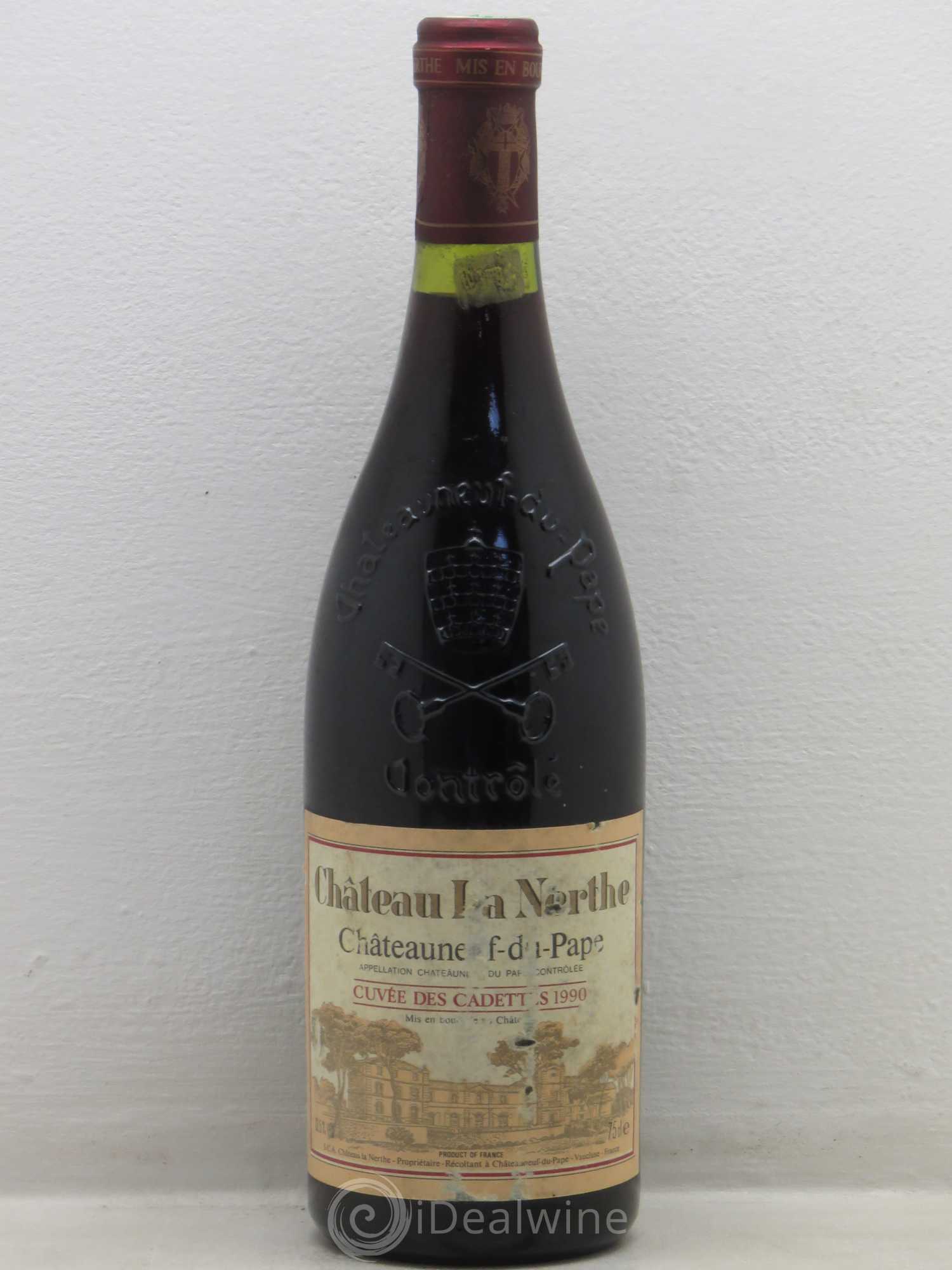 Châteauneuf-du-Pape Château La Nerthe Cuvée des Cadettes Famille Richard 1990 - Lot de 1 bouteille - 0
