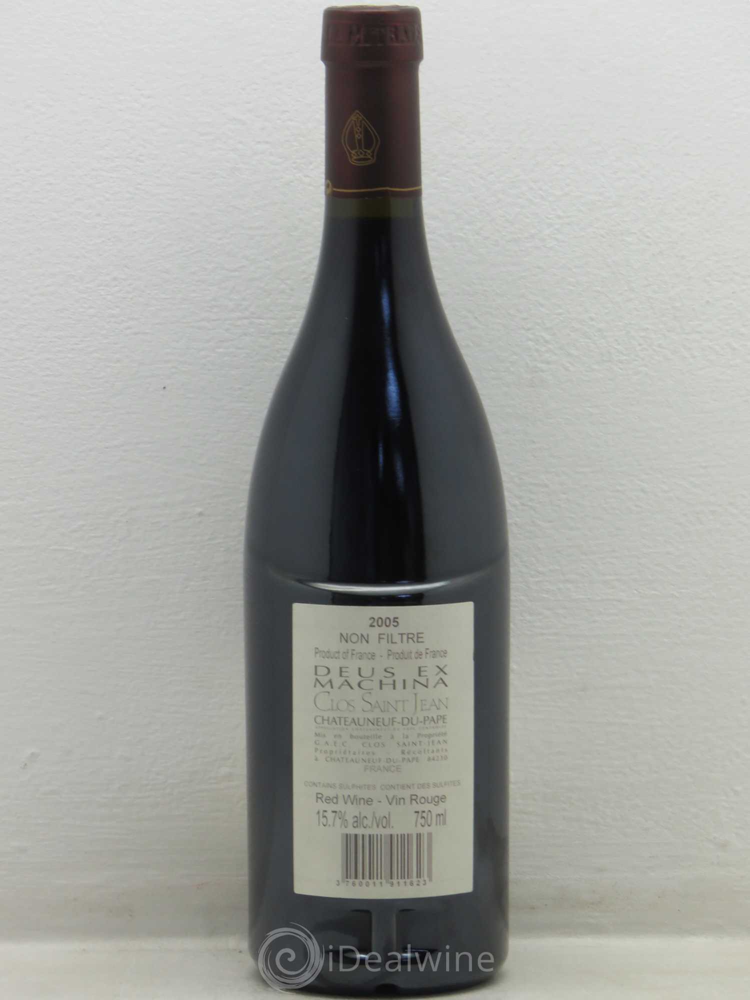 Châteauneuf-du-Pape Clos Saint-Jean Deus Ex Machina Pascal et Vincent Maurel 2005 - Lot de 1 bouteille - 1