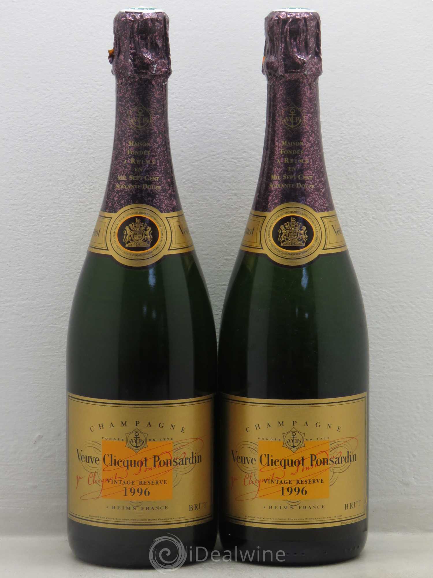 Vintage Veuve Clicquot 1996 - Lot de 2 bouteilles - 0