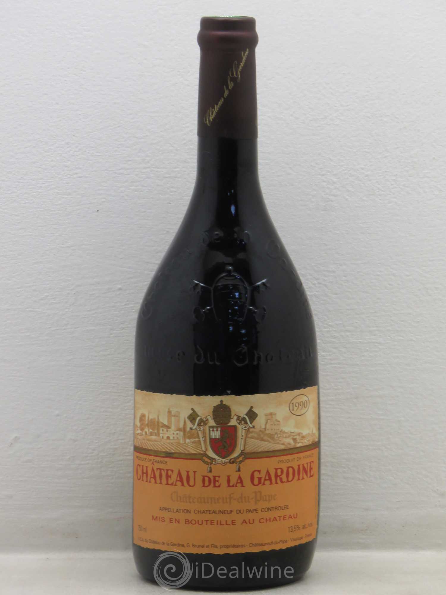 Châteauneuf-du-Pape Château de La Gardine Famille Brunel 1990 - Lot de 1 bouteille - 0