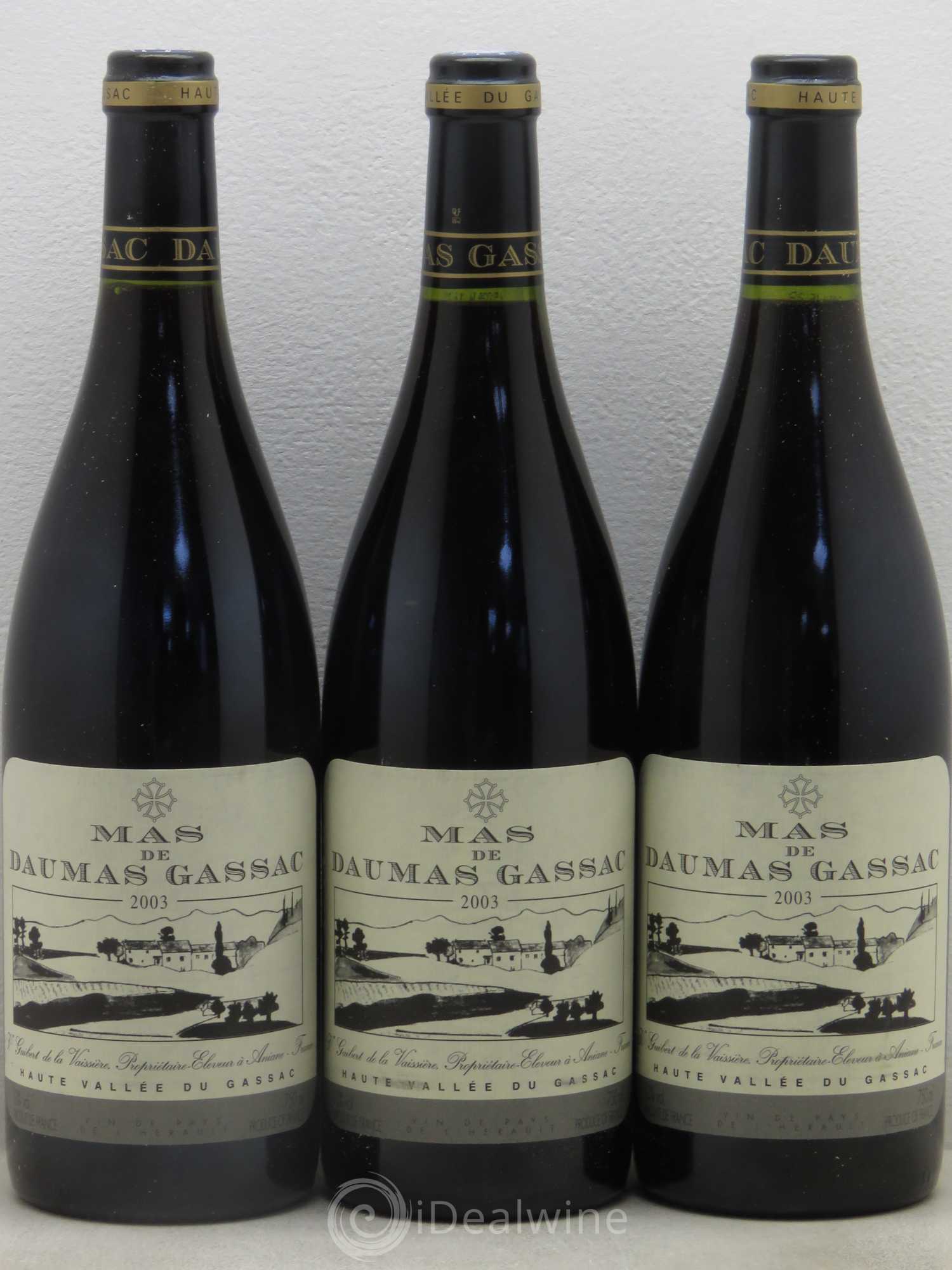 Saint-Guilhem-le-Désert - Cité d'Aniane Mas Daumas Gassac Famille Guibert de La Vaissière 2003 - Lot de 6 bouteilles - 2