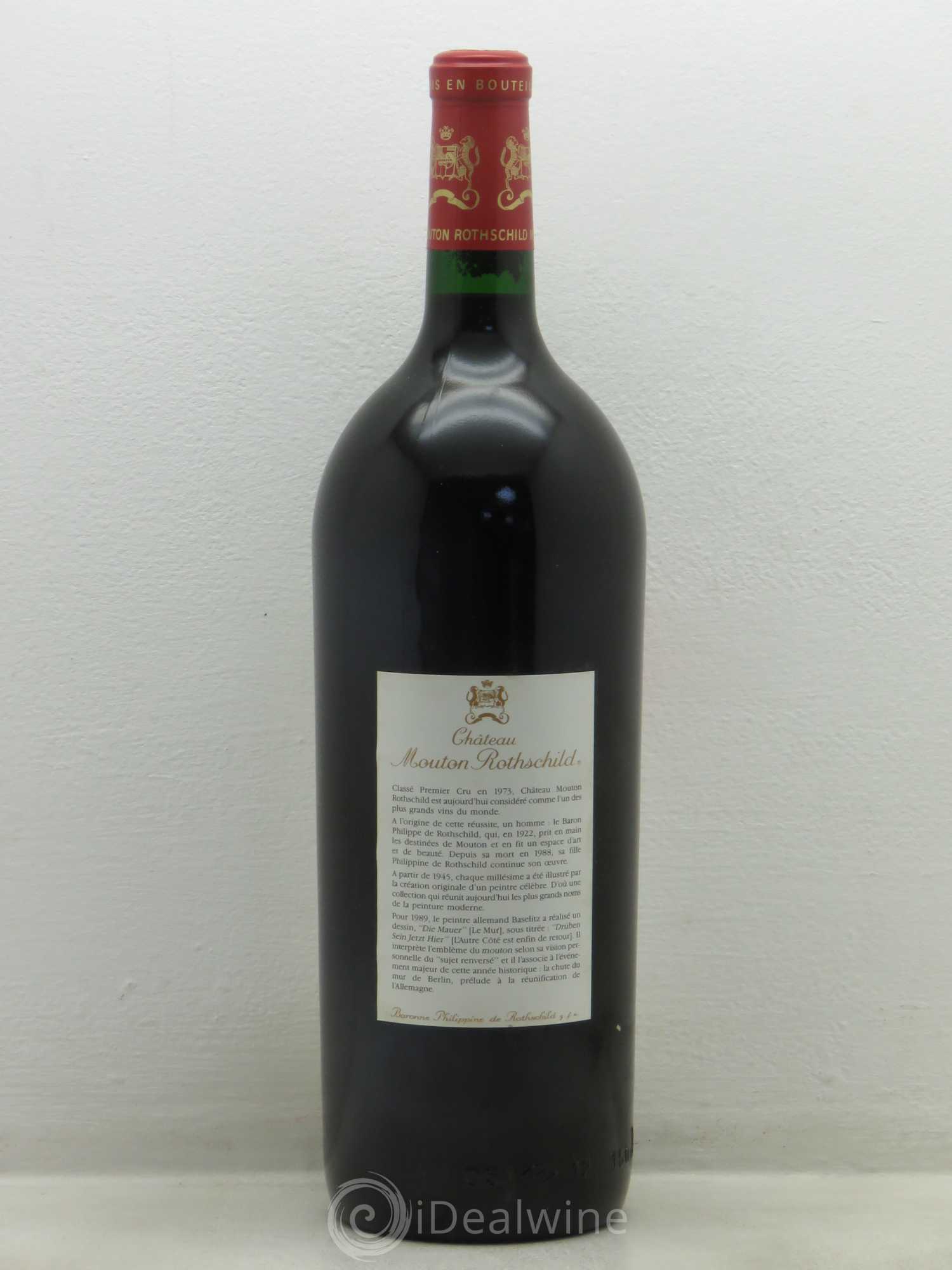 Château Mouton Rothschild 1er Grand Cru Classé 1989 - Lot de 1 magnum - 1