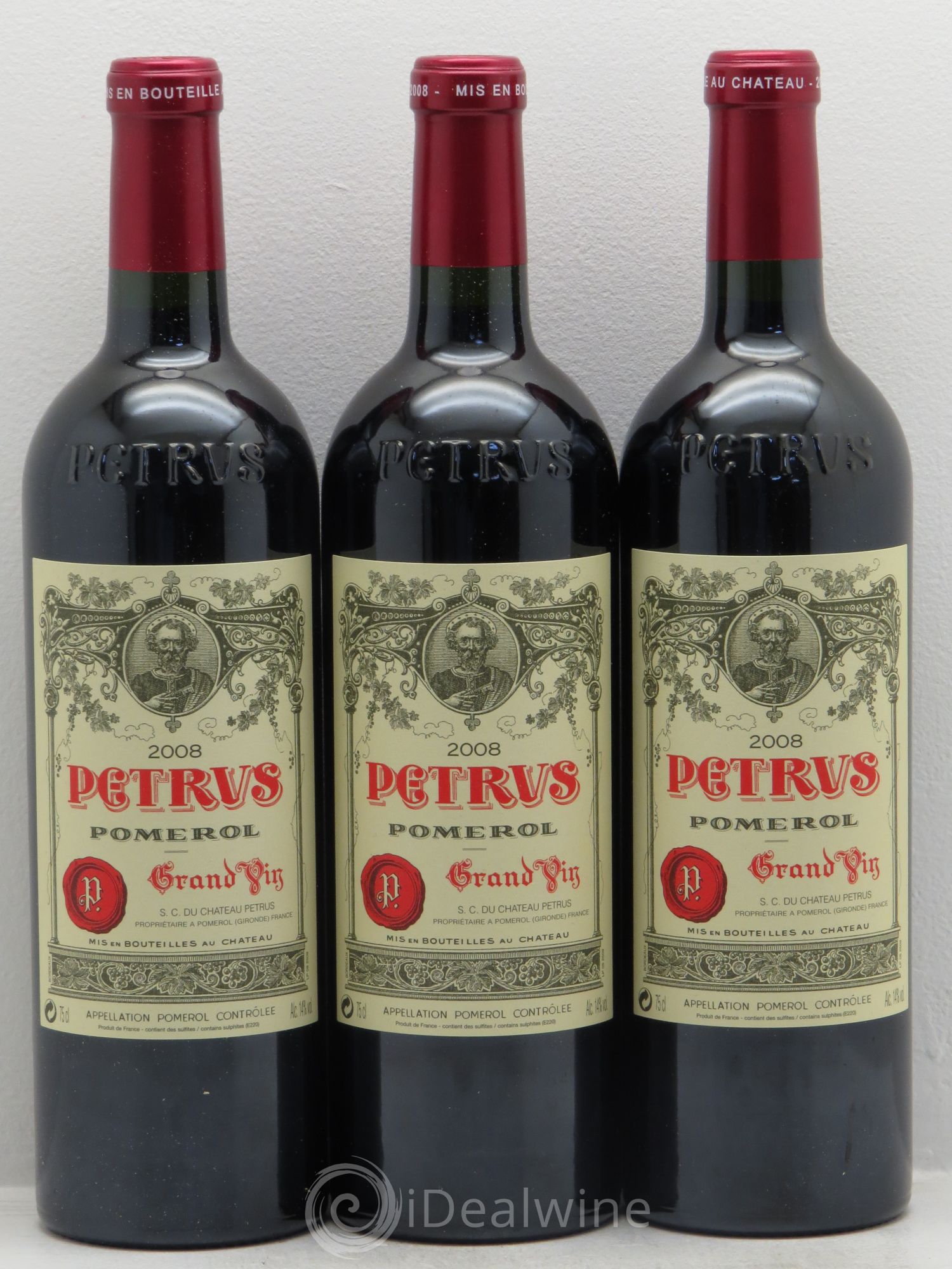 Petrus 2008 - Lot de 3 bouteilles - 0