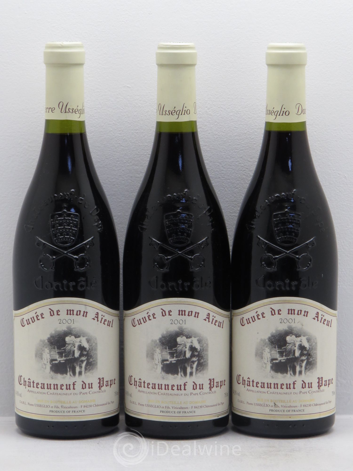 Châteauneuf-du-Pape Cuvée de mon Aïeul Pierre Usseglio & Fils 2001 - Lot de 3 bouteilles - 0