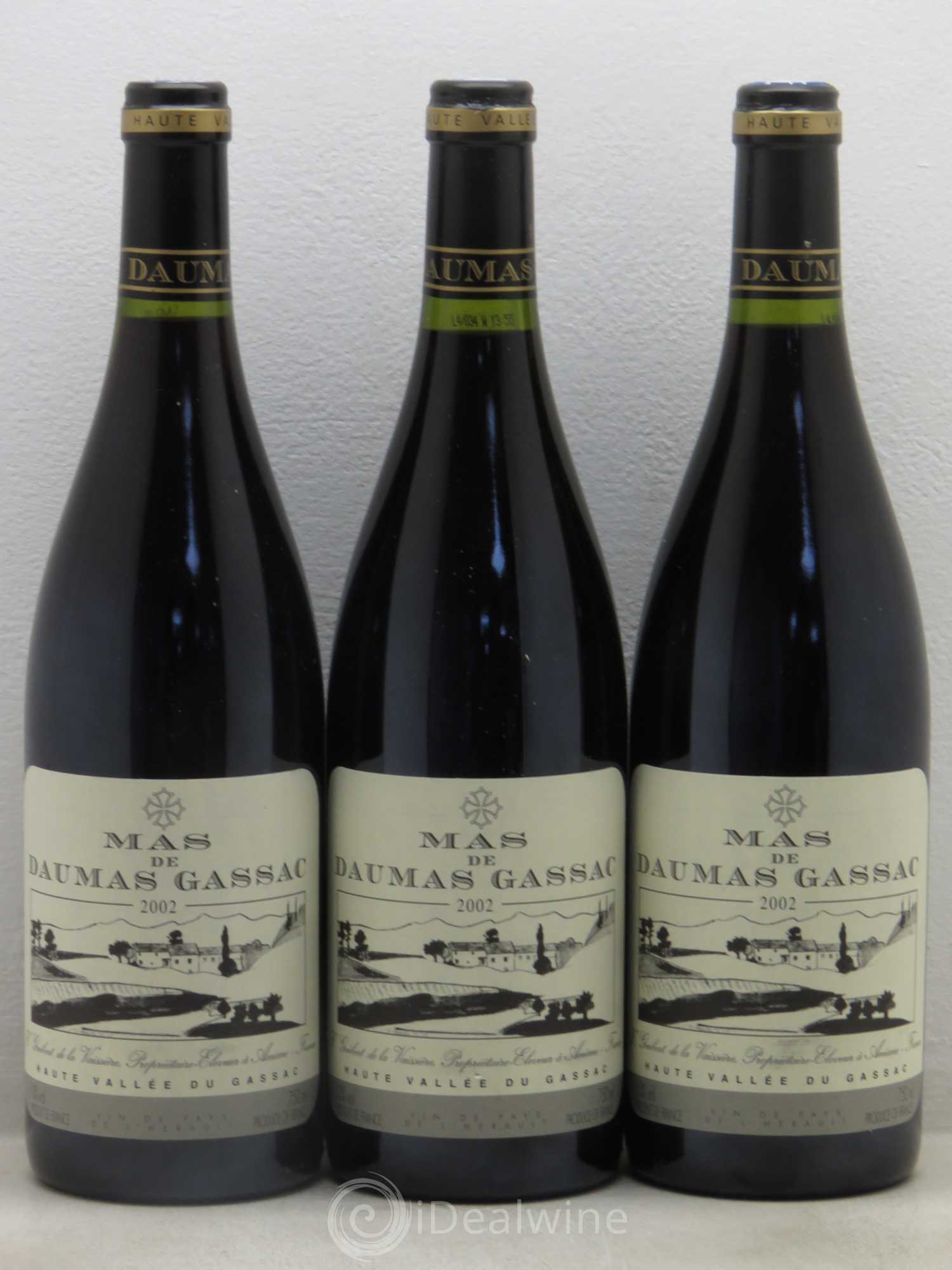 Saint-Guilhem-le-Désert - Cité d'Aniane Mas Daumas Gassac Famille Guibert de La Vaissière 2002 - Lot de 6 bouteilles - 1