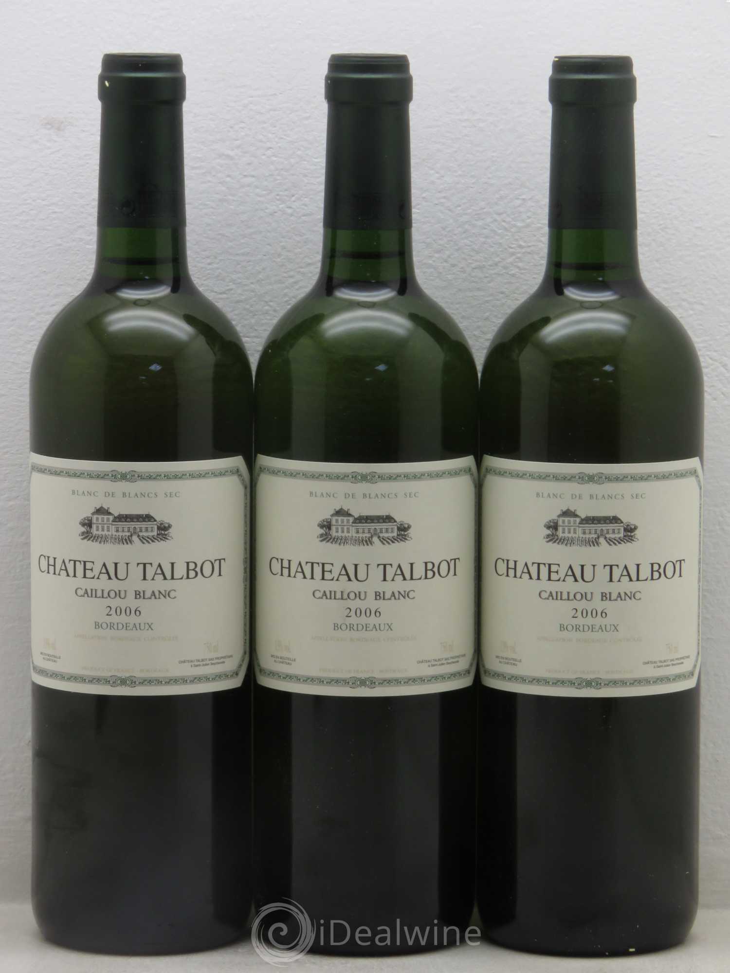Château Talbot Caillou Blanc 2006 - Lot de 6 bouteilles - 1