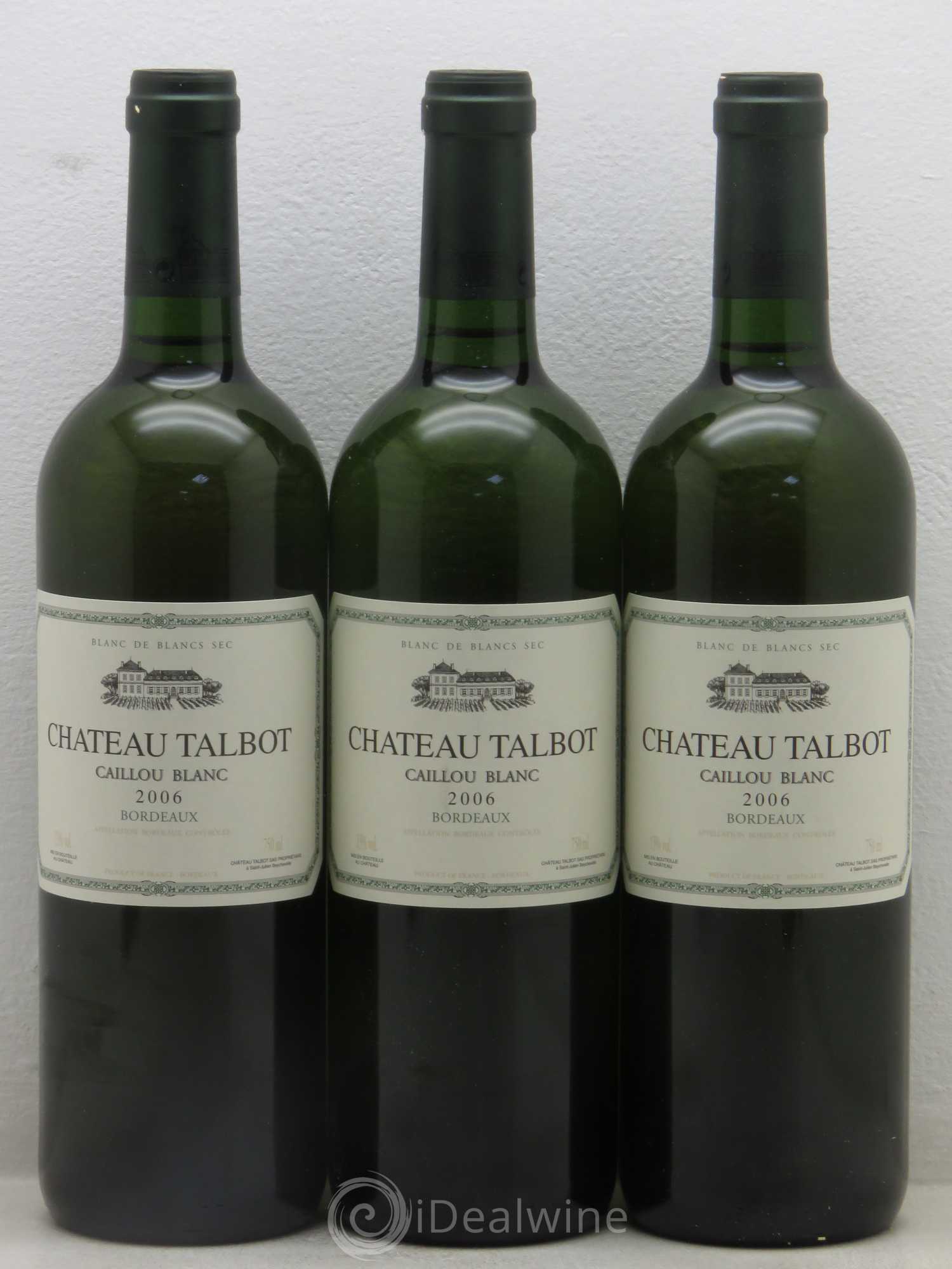 Château Talbot Caillou Blanc 2006 - Lot de 6 bouteilles - 2