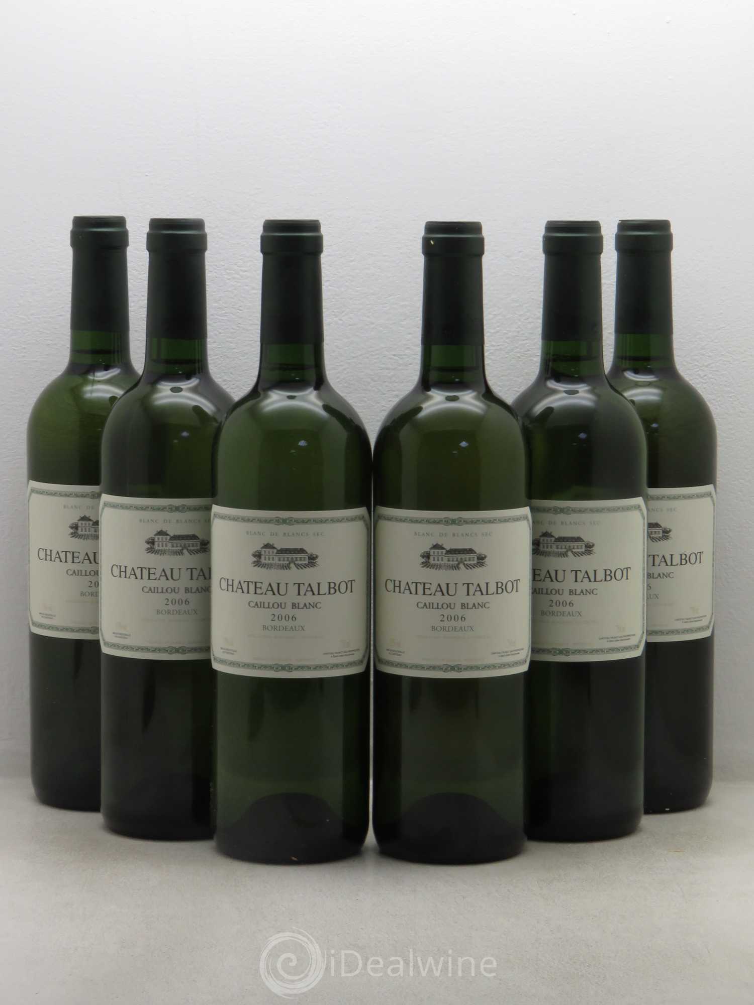 Château Talbot Caillou Blanc 2006 - Lot de 6 bouteilles - 0