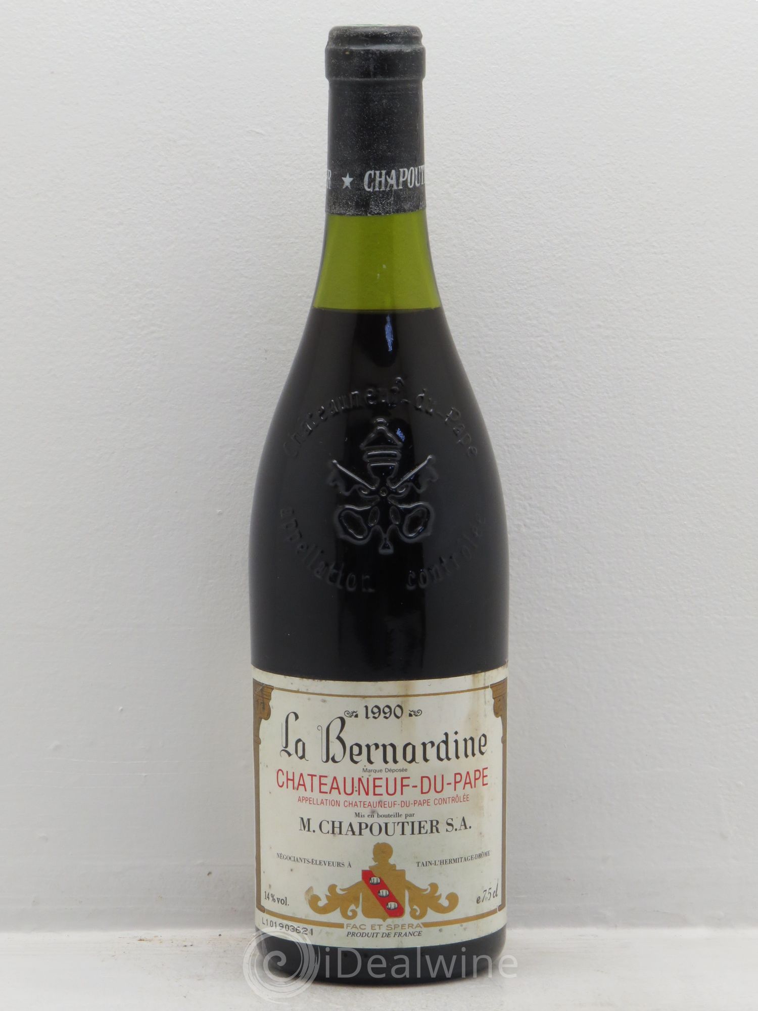 Châteauneuf-du-Pape La Bernardine Chapoutier 1990 - Lot de 1 bouteille - 0