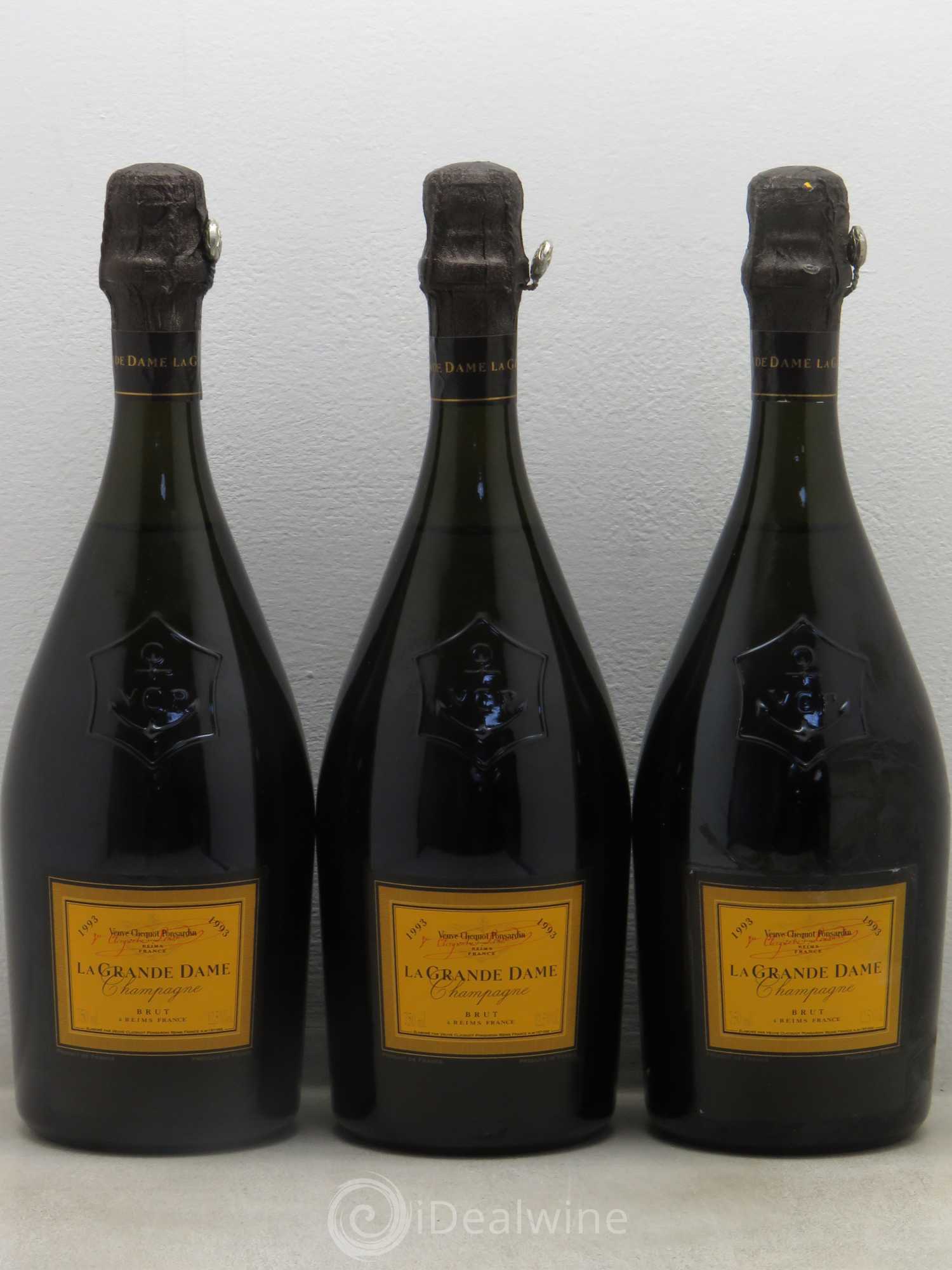 La Grande Dame Veuve Clicquot 1993 - Lot de 3 bouteilles - 0