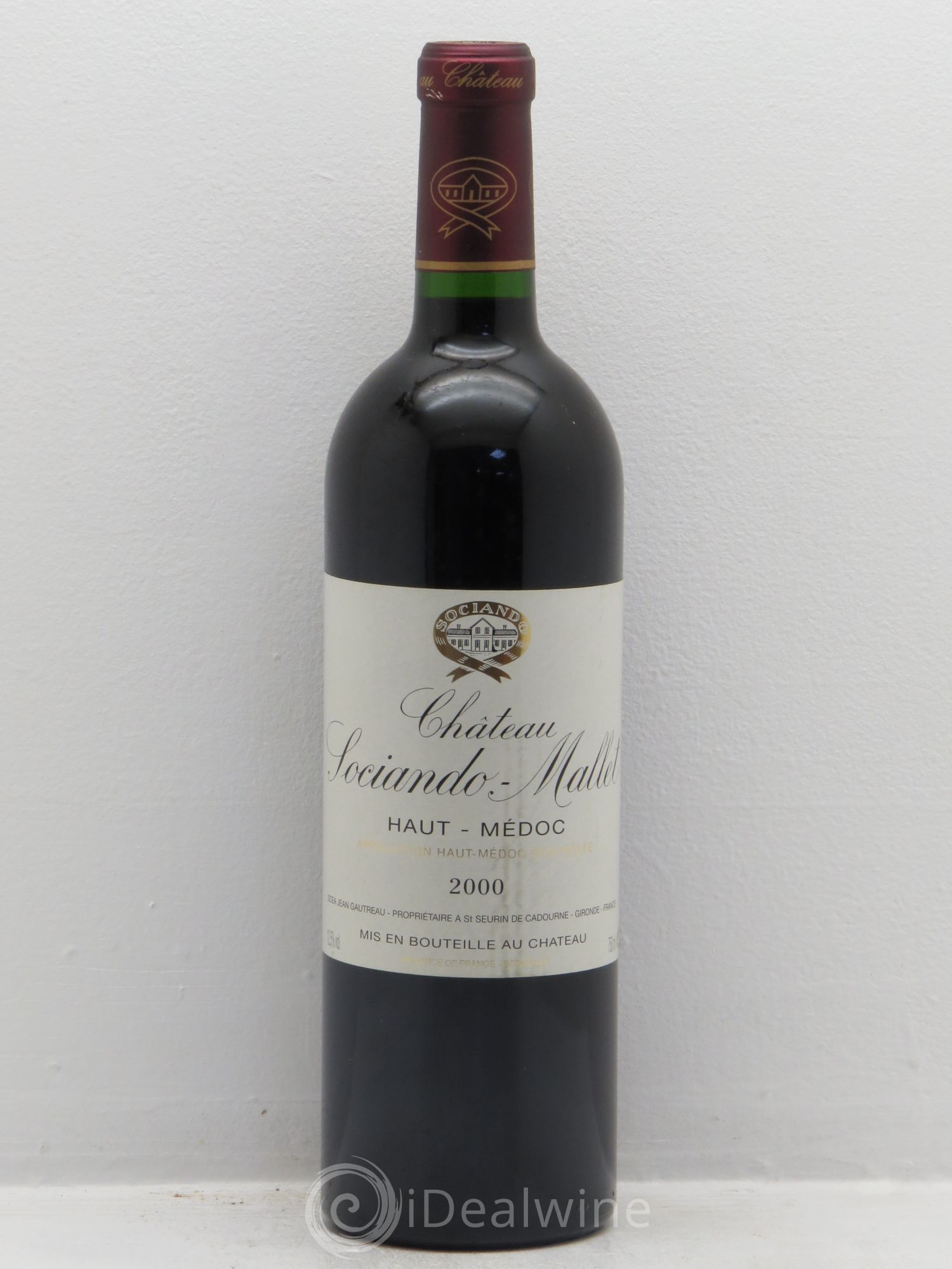 Château Sociando Mallet 2000 - Lot de 12 bouteilles - 0