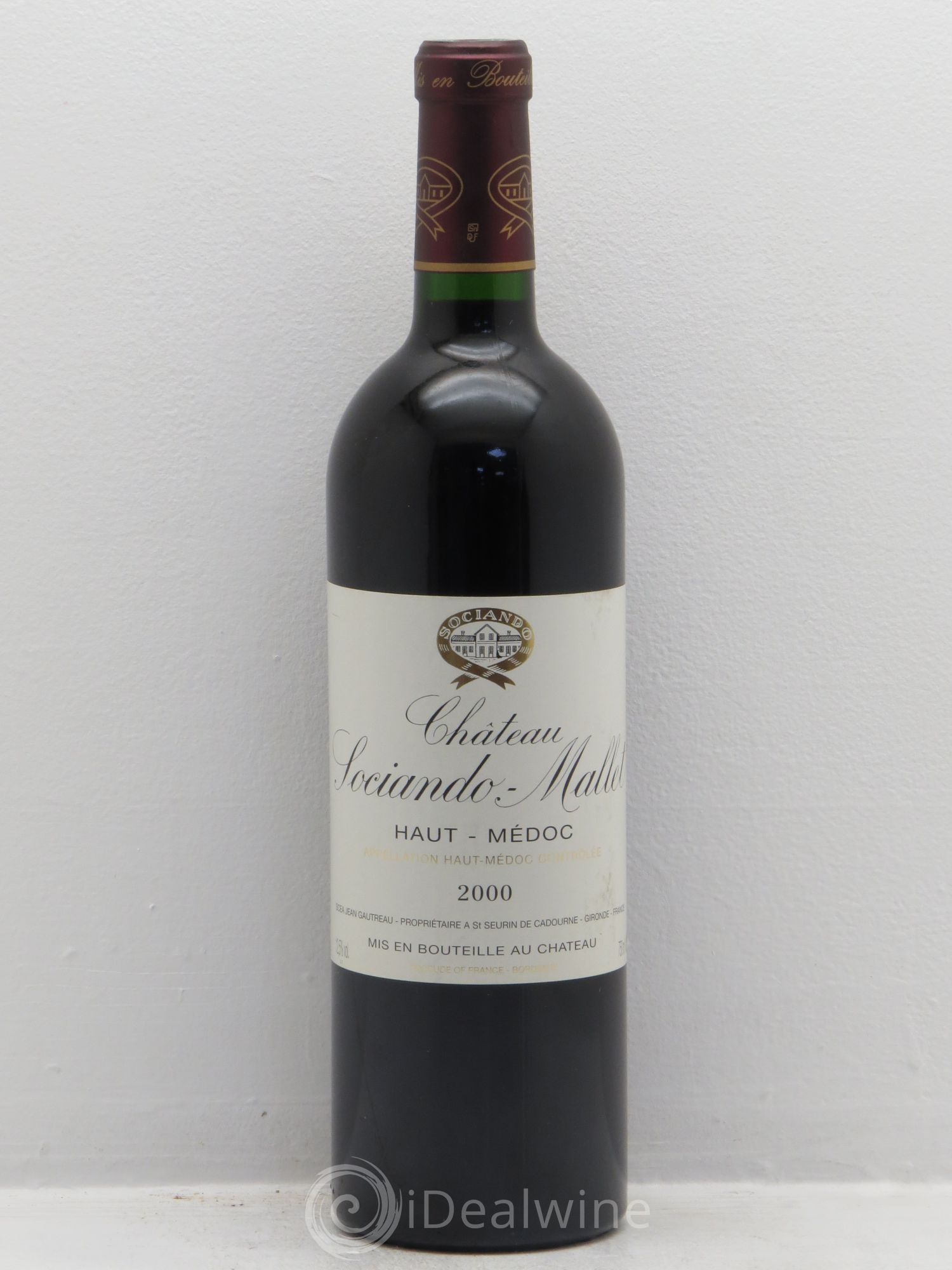 Château Sociando Mallet 2000 - Lot de 12 bouteilles - 0