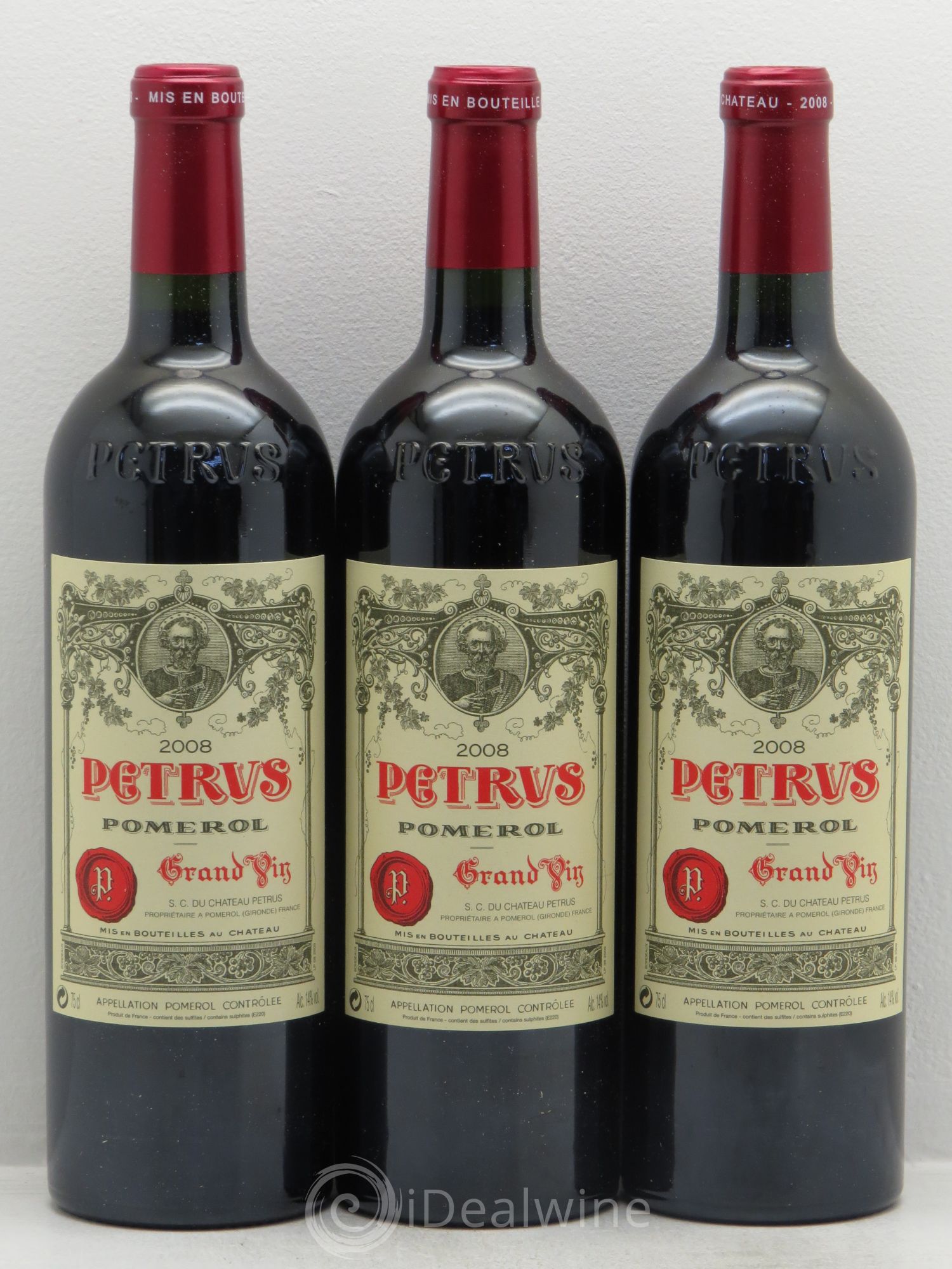 Petrus 2008 - Lot de 3 bouteilles - 0