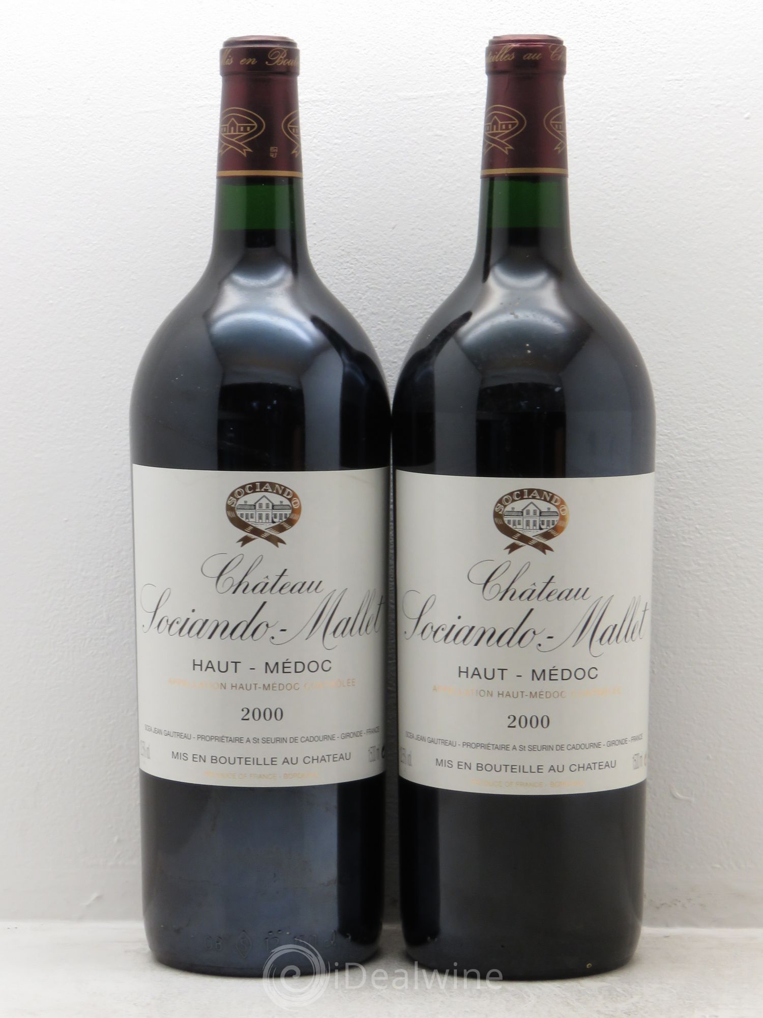 Château Sociando Mallet 2000 - Lot de 2 magnums - 0