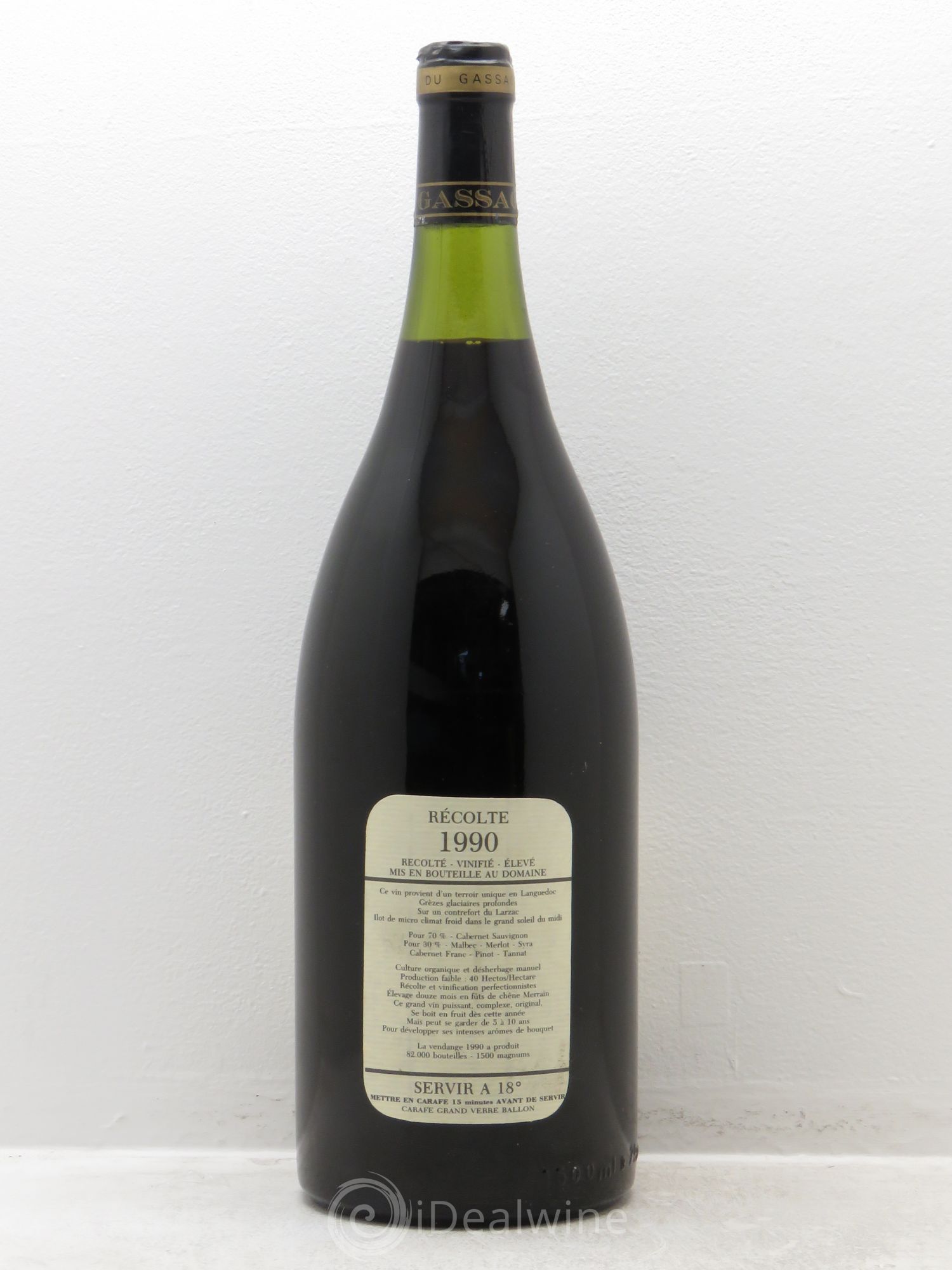 Saint-Guilhem-le-Désert - Cité d'Aniane Mas Daumas Gassac Famille Guibert de La Vaissière 1990 - Lot de 1 magnum - 1