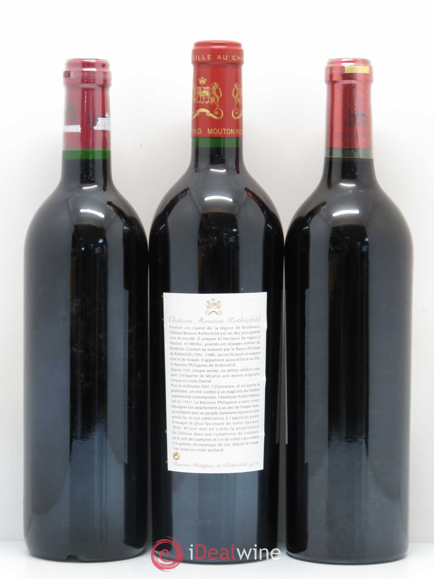 Caisse Duclot 1 Petrus, 1 Latour, 1 Haut Brion, 1 La Mission Haut Brion, 1 Ausone, 1 Cheval blanc, 1 Mouton Rothschild, 1 Margaux, 1 Lafite Rothschild 2001 - Posten von 9 Flaschen - 4