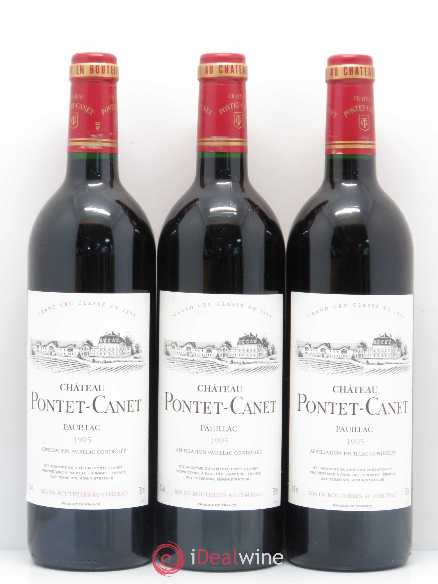 Château Pontet Canet 5ème Grand Cru Classé 1995 - Lot de 6 bouteilles - 1