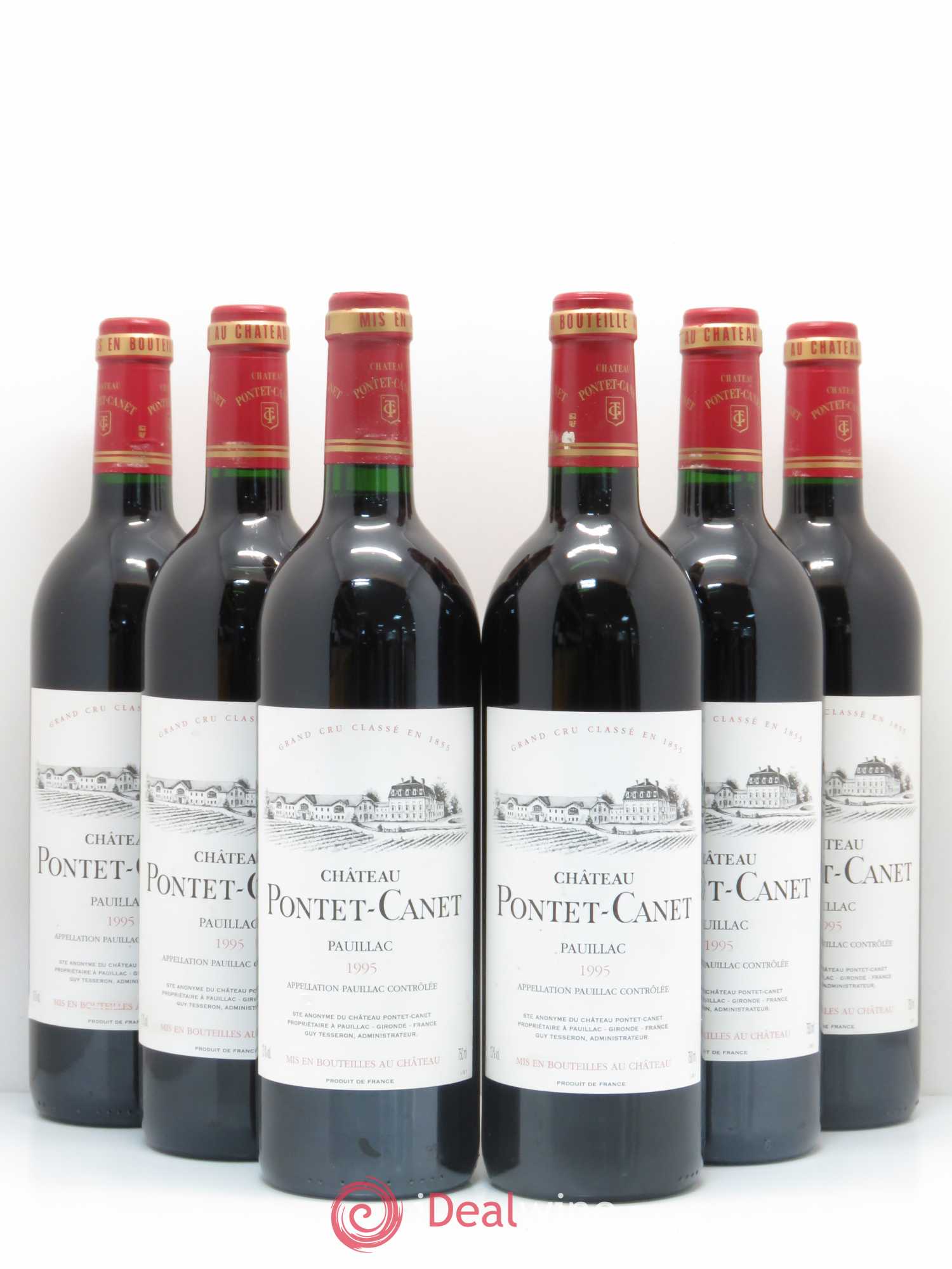 Château Pontet Canet 5ème Grand Cru Classé 1995 - Lot de 6 bouteilles - 0