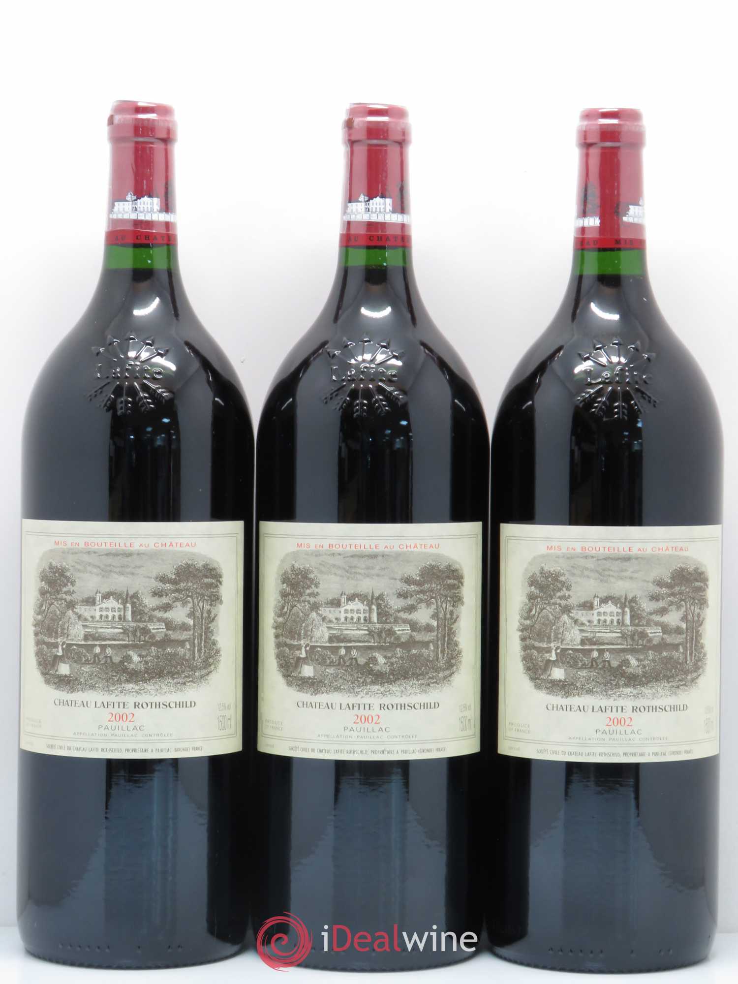 Château Lafite Rothschild 1er Grand Cru Classé 2002 - Lot de 3 magnums - 0