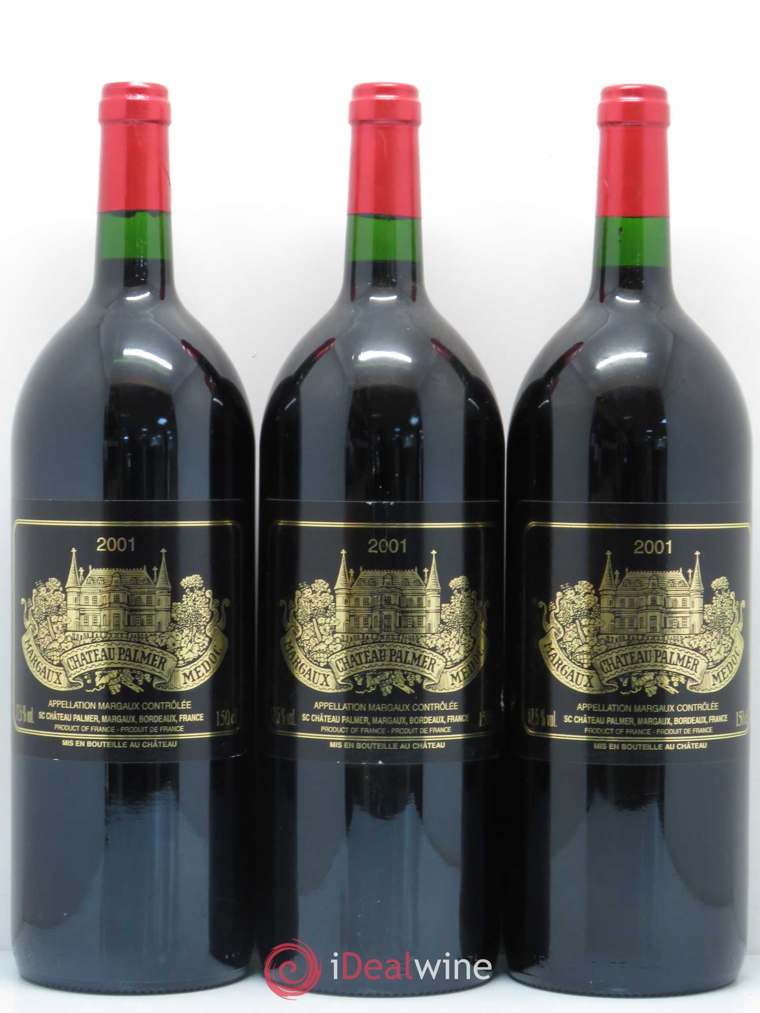 Château Palmer 3ème Grand Cru Classé 2001 - Lot de 3 magnums - 0
