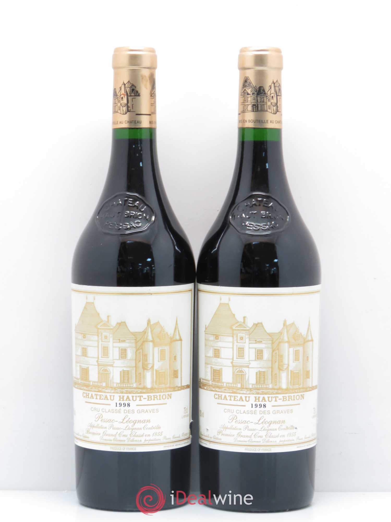 Château Haut Brion 1er Grand Cru Classé 1998 - Lot de 2 bouteilles - 0