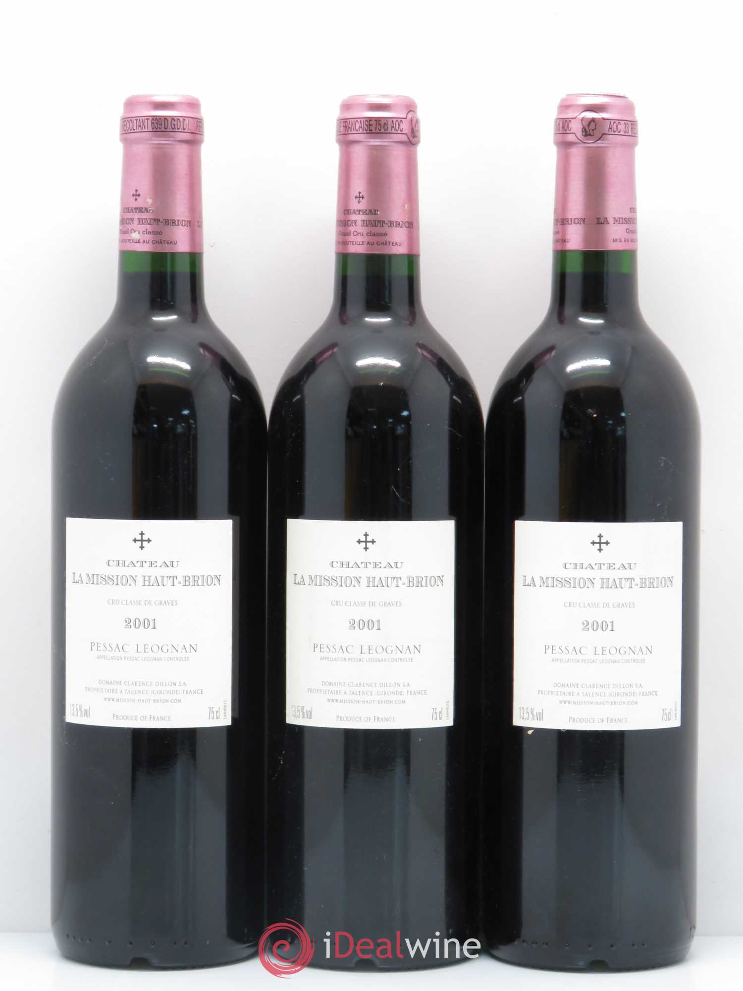 Château la Mission Haut-Brion Cru Classé de Graves 2001 - Lot de 6 bouteilles - 2