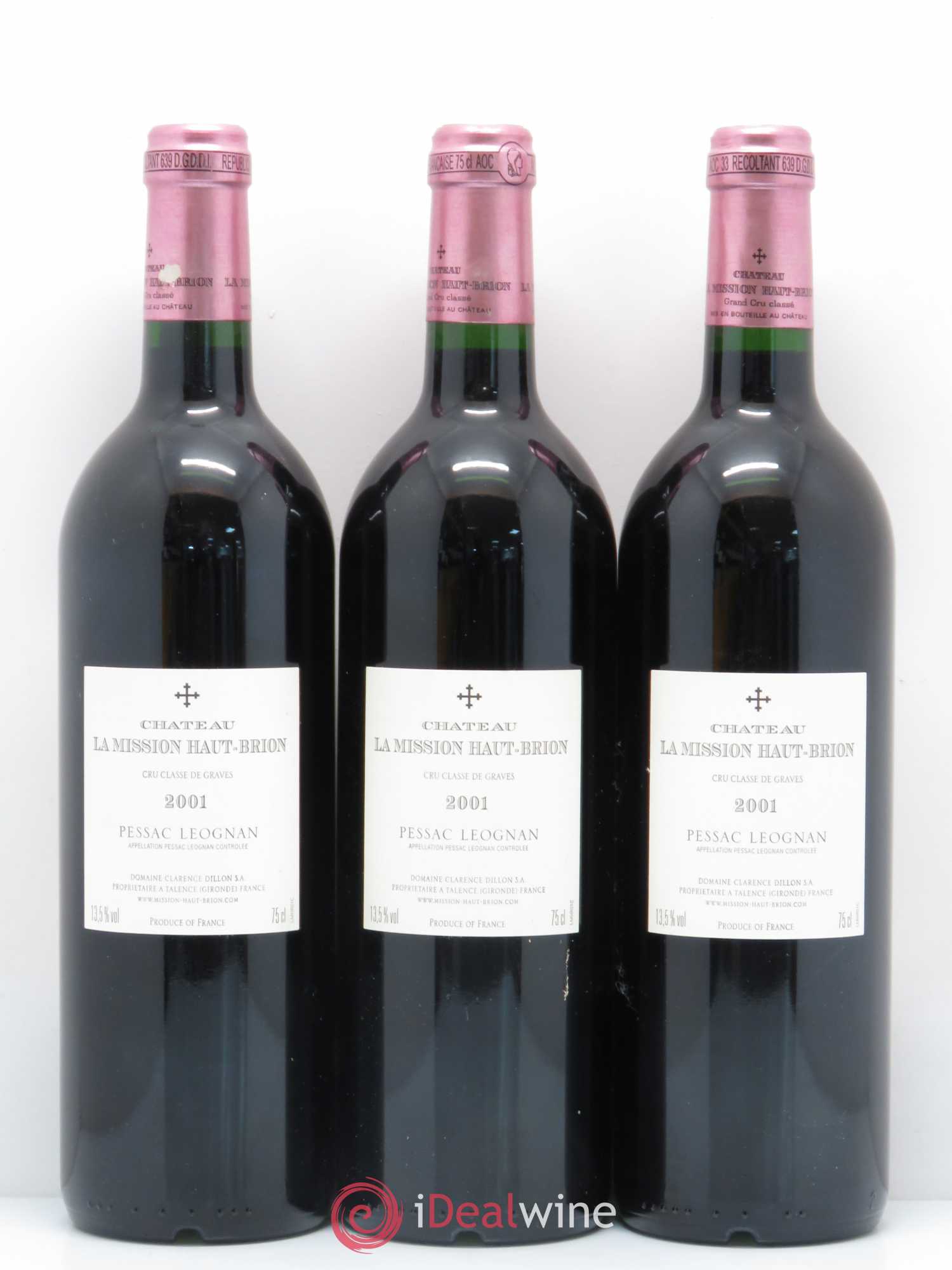 Château la Mission Haut-Brion Cru Classé de Graves 2001 - Lot de 6 bouteilles - 4