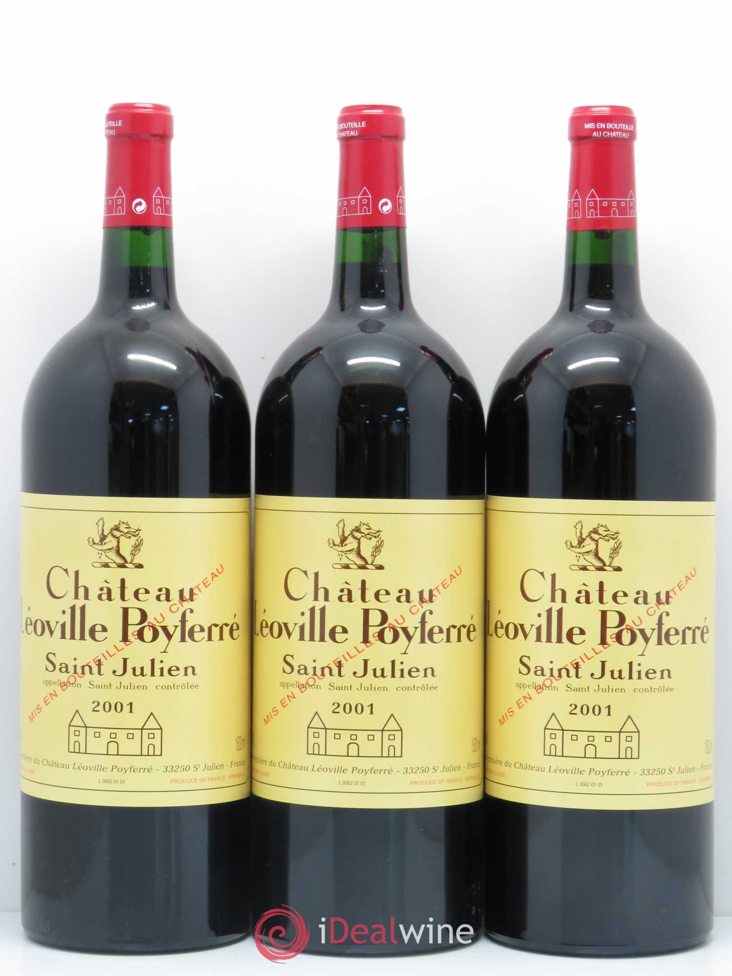 Château Léoville Poyferré 2ème Grand Cru Classé 2001 - Lot de 6 magnums - 1