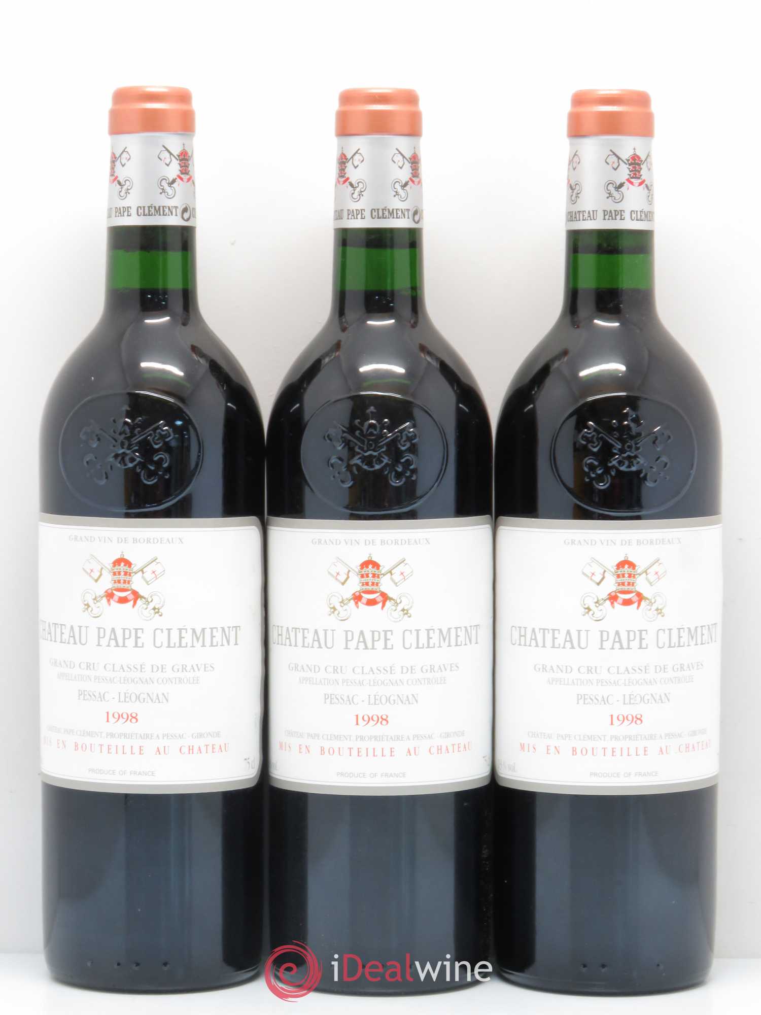 Château Pape Clément Cru Classé de Graves 1998 - Lot de 6 bouteilles - 1