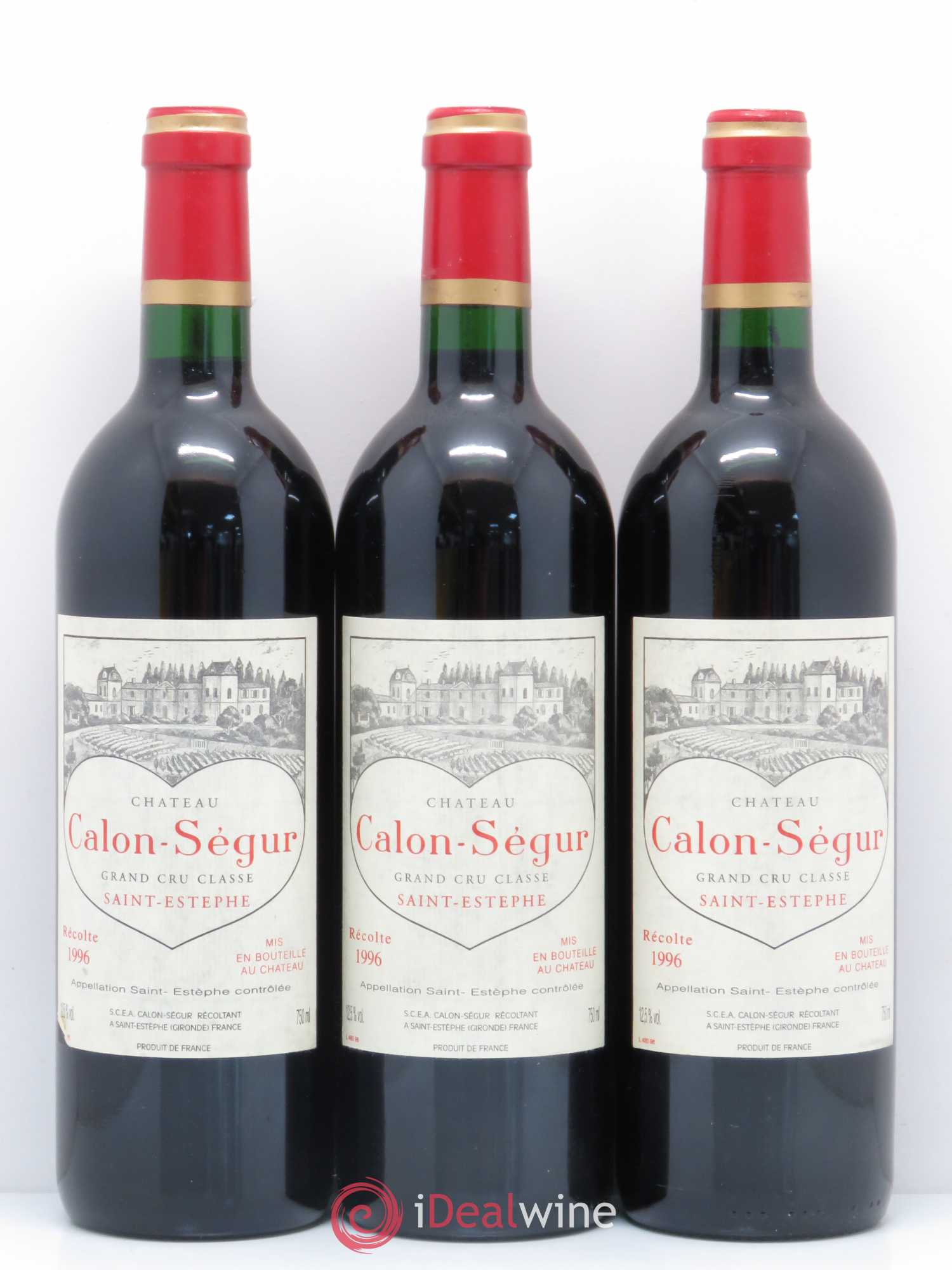 Château Calon Ségur 3ème Grand Cru Classé 1996 - Lot de 6 bouteilles - 1